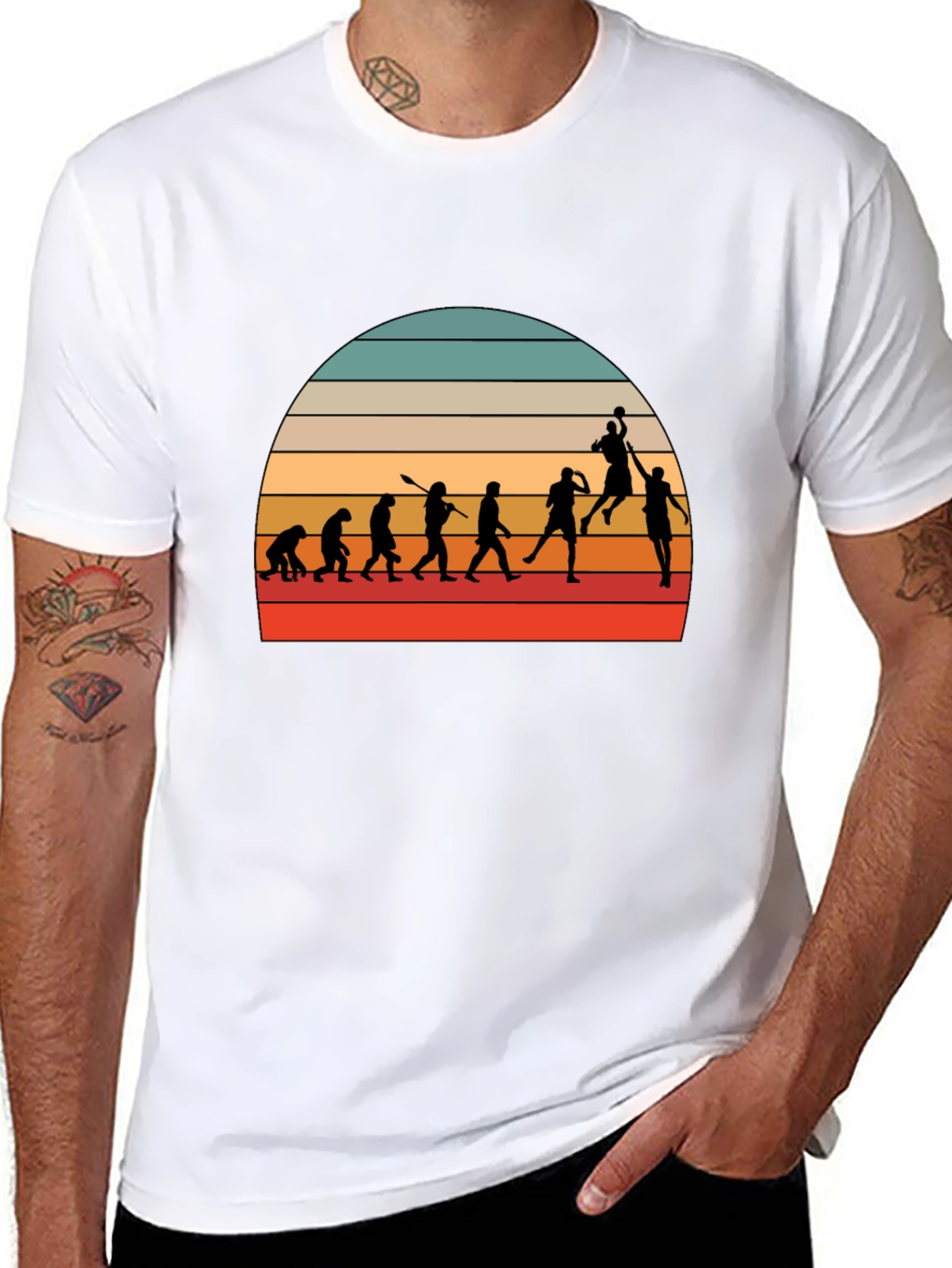 Basketball Evolution Graphic Tee
