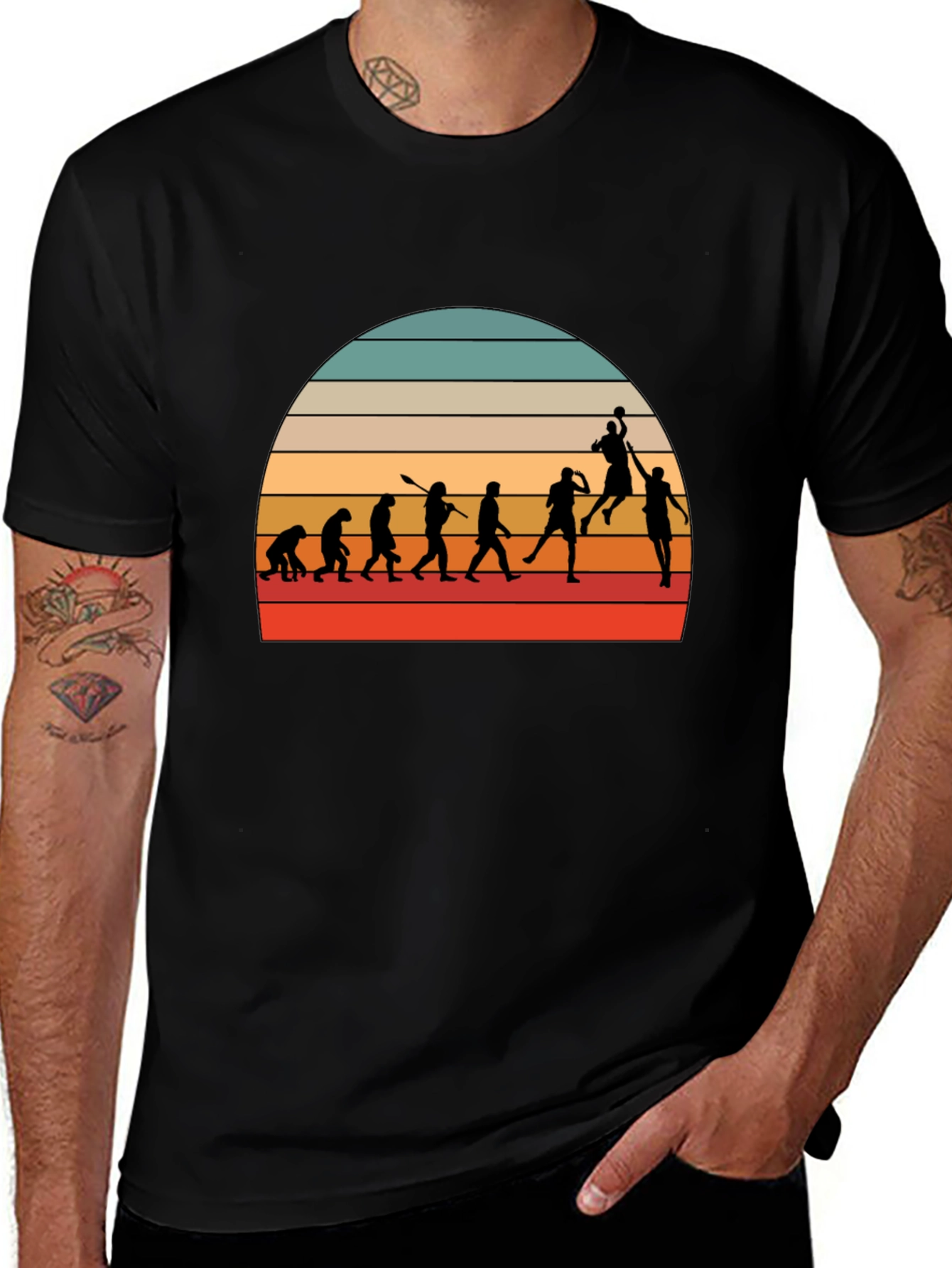 Basketball Evolution Graphic Tee