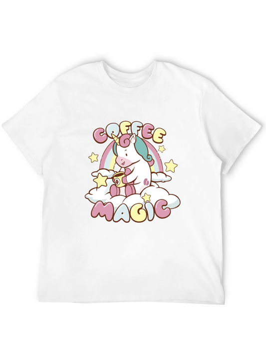 Coffee Magic Unicorn T-Shirt - Cute Fantasy Tee