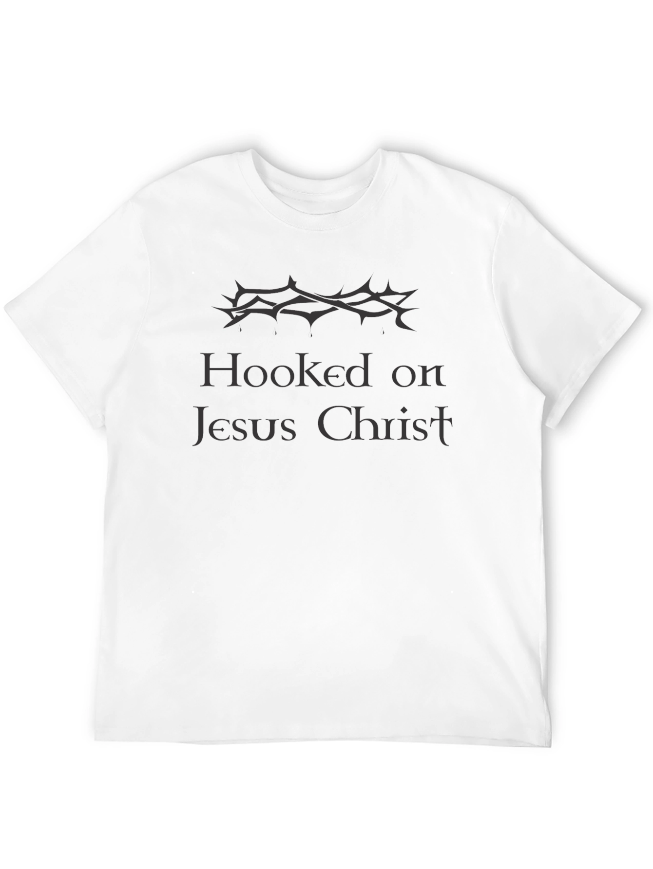 Hooked on Jesus Christ Black T-Shirt