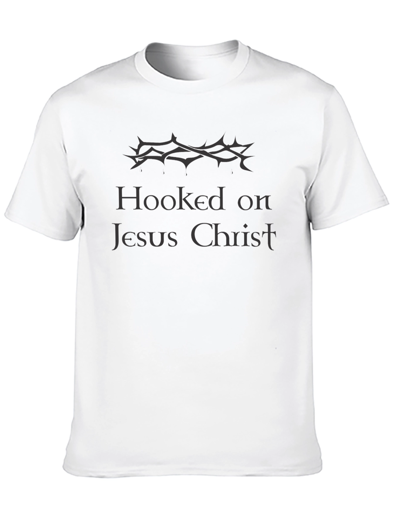 Hooked on Jesus Christ Black T-Shirt