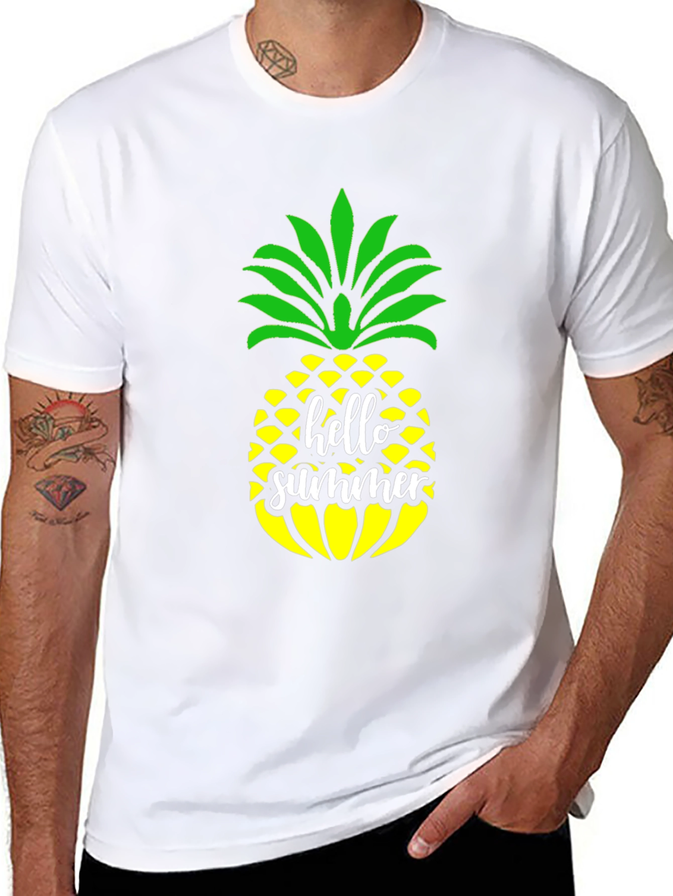 Hello Summer Pineapple Graphic Tee
