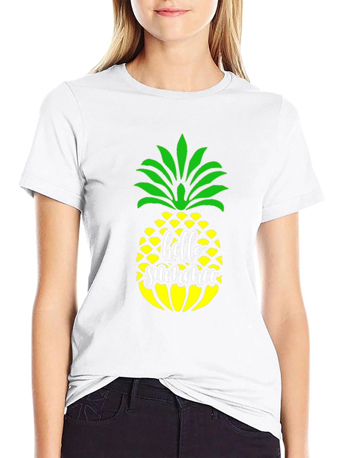 Hello Summer Pineapple Graphic Tee