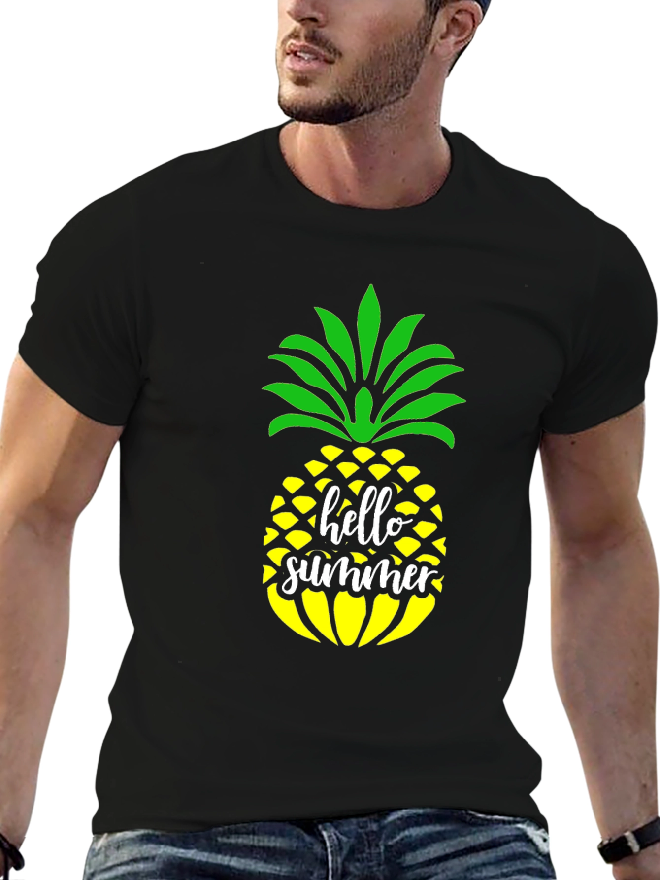 Hello Summer Pineapple Graphic Tee