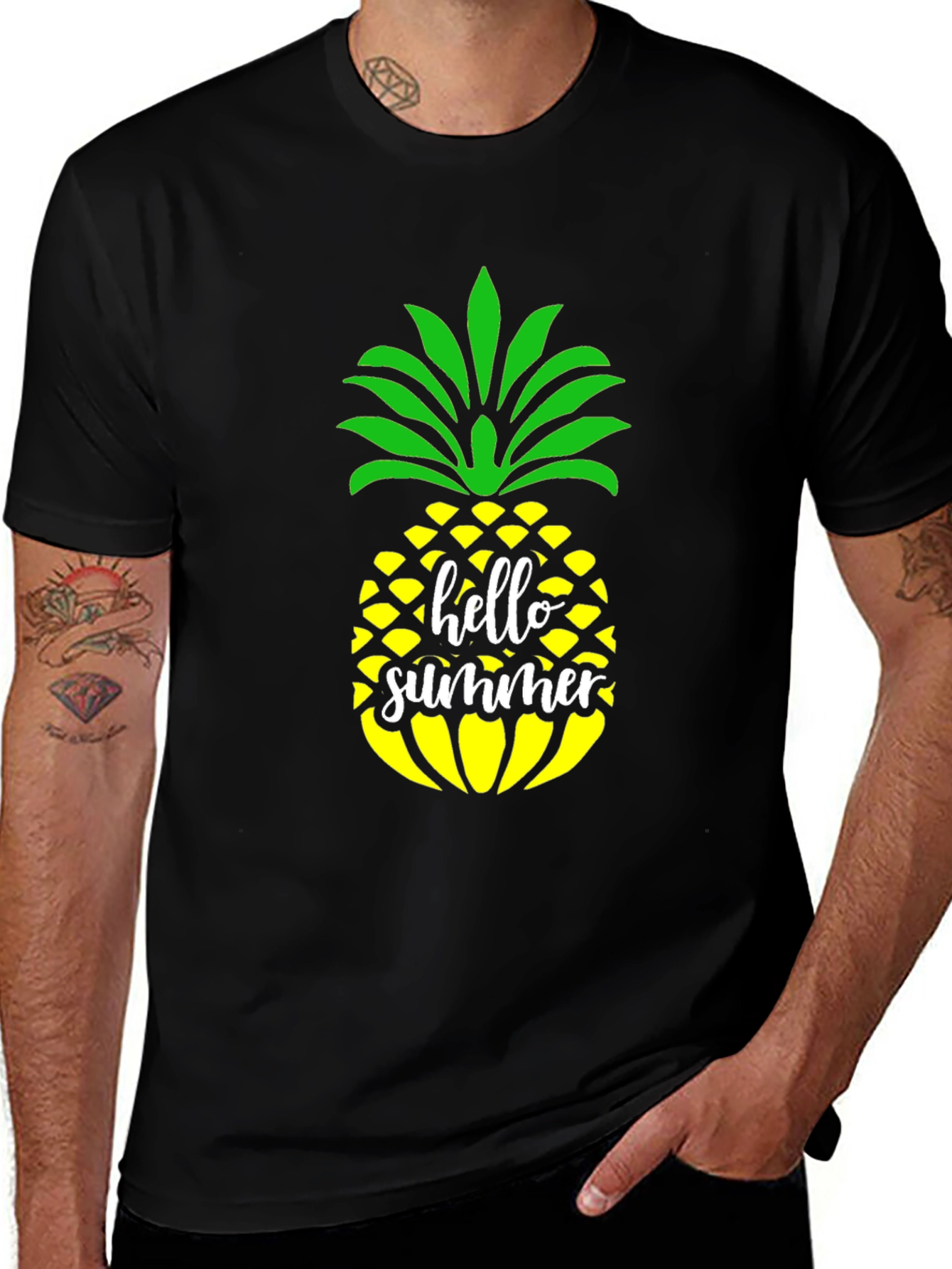 Hello Summer Pineapple Graphic Tee