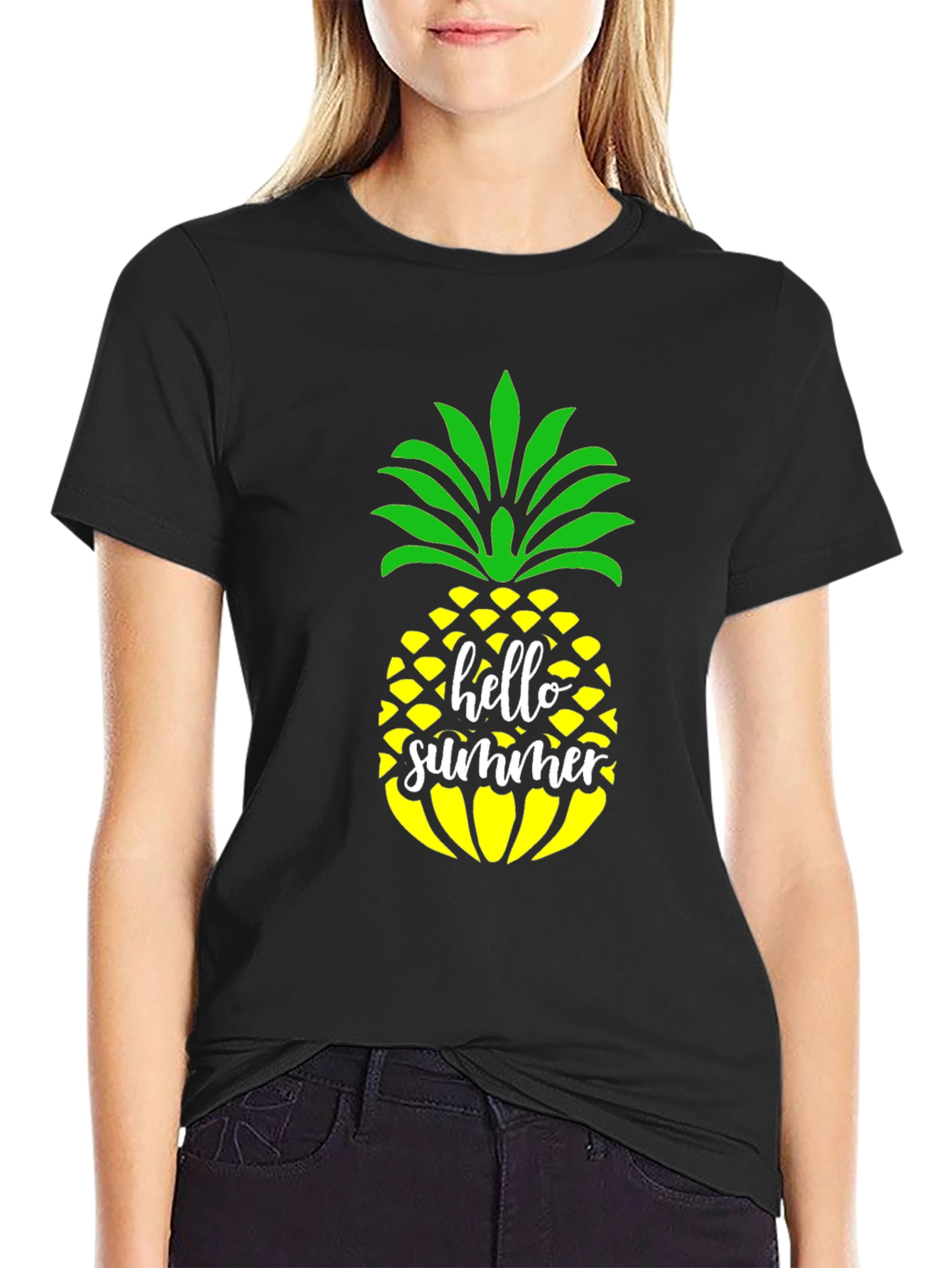 Hello Summer Pineapple Graphic Tee
