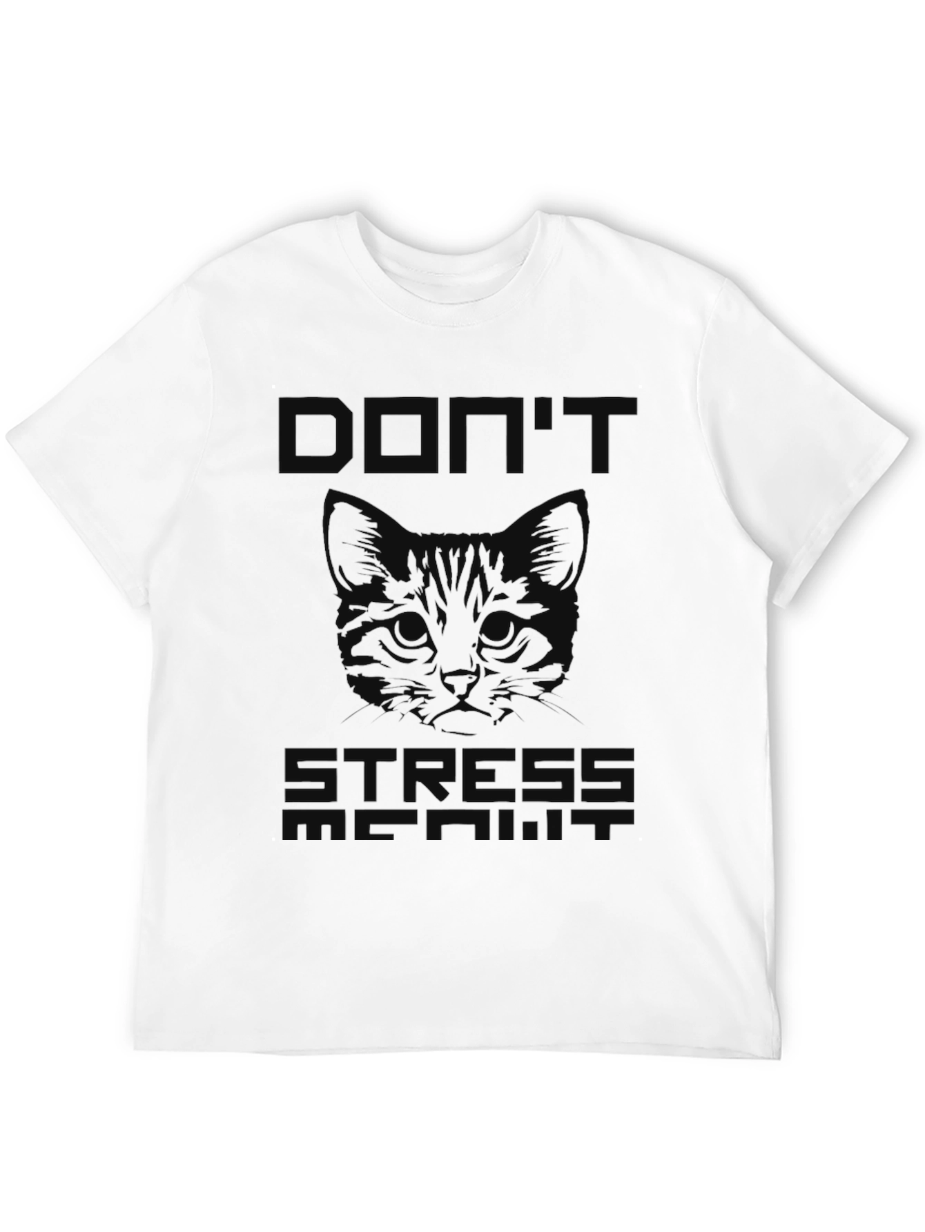 Dont Stress Meowt Black T-Shirt