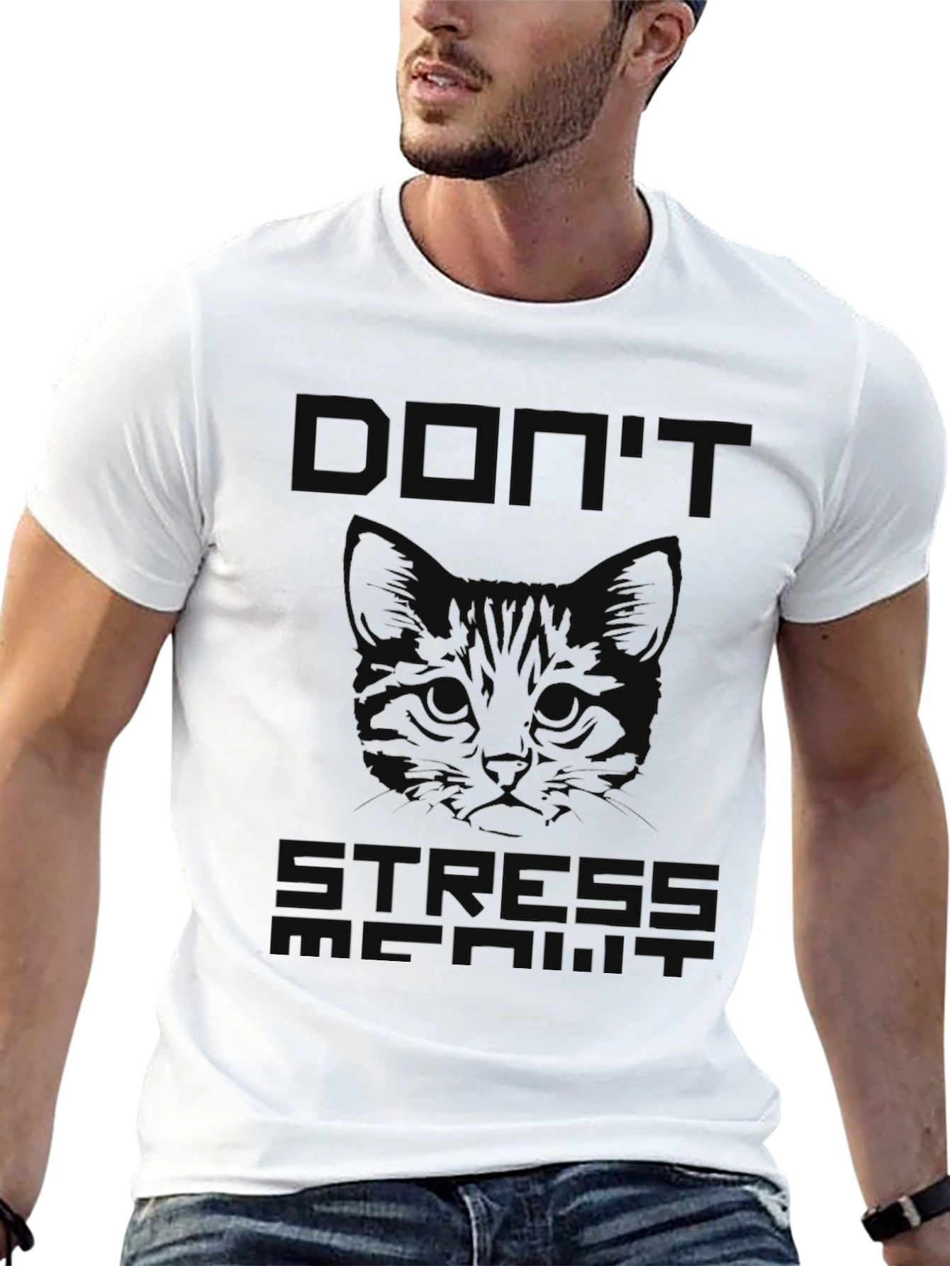 Dont Stress Meowt Black T-Shirt