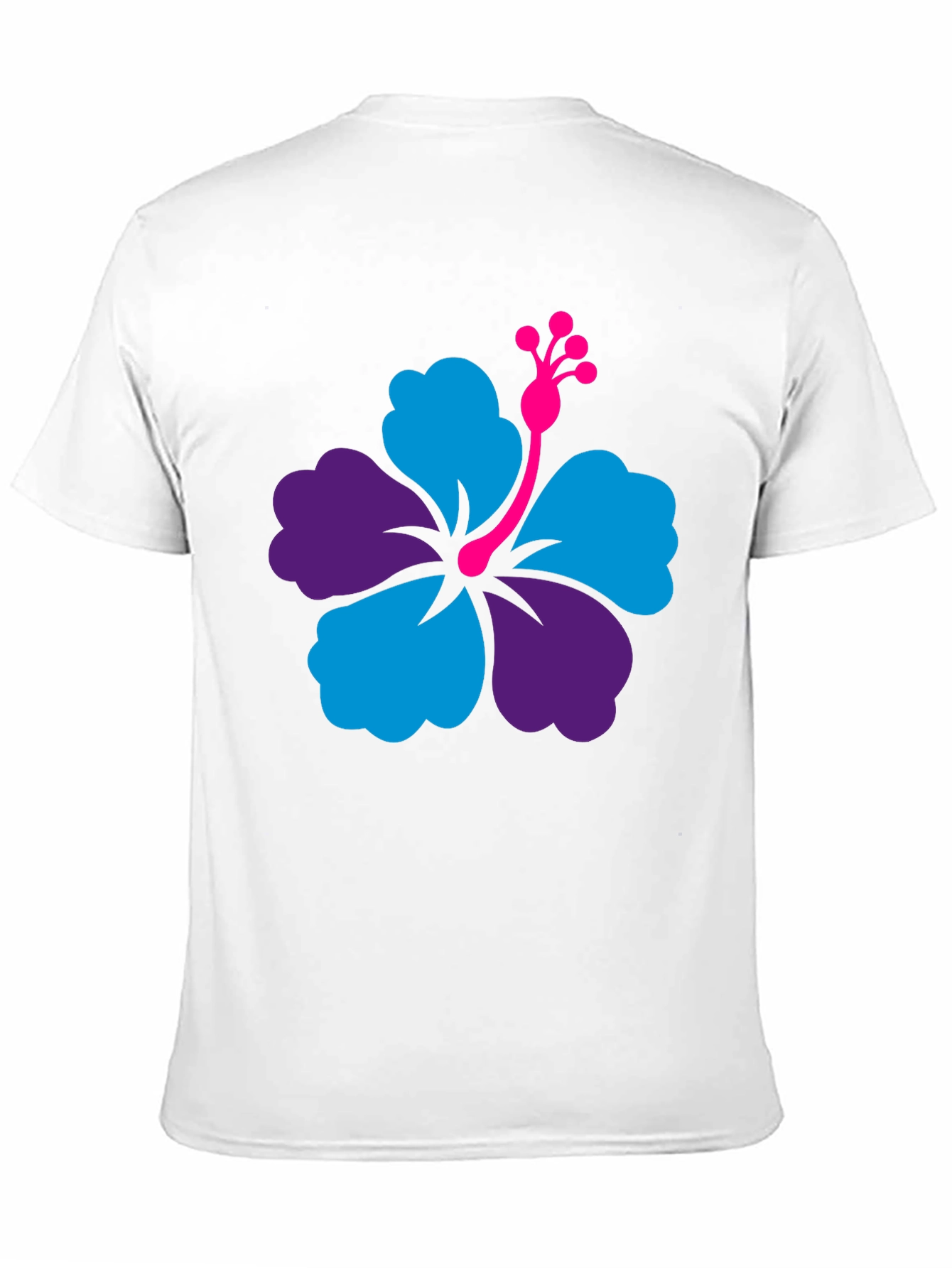 Hibiscus Flower Graphic Tee - Casual Black T-Shirt