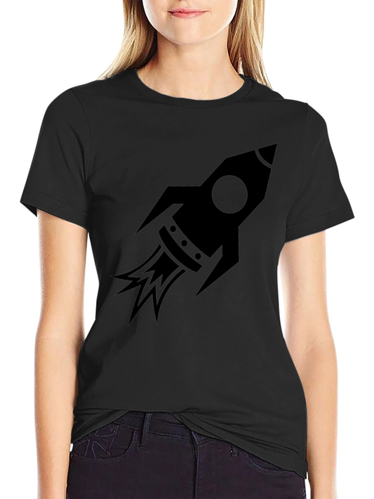 Rocket Graphic Tee - Black Cotton Blend