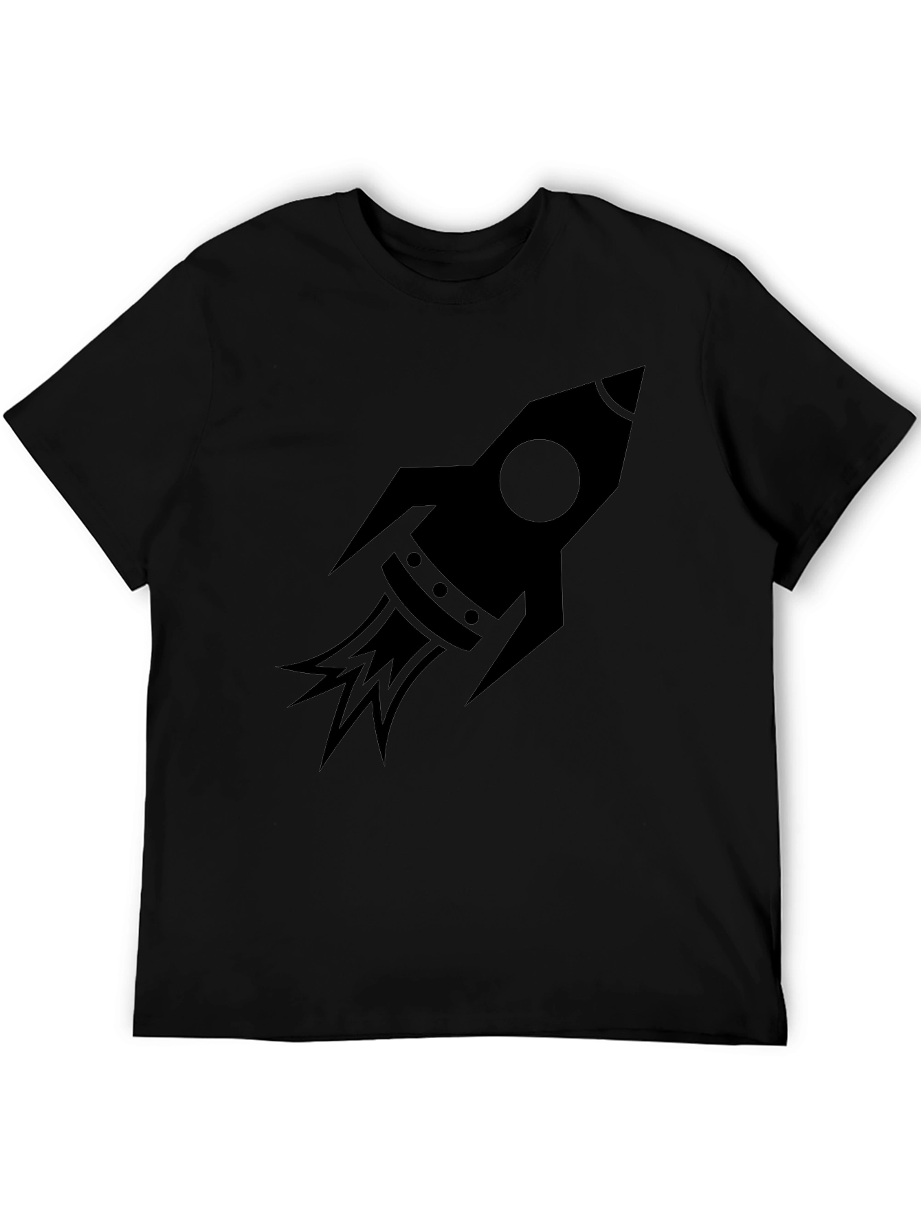 Rocket Graphic Tee - Black Cotton Blend
