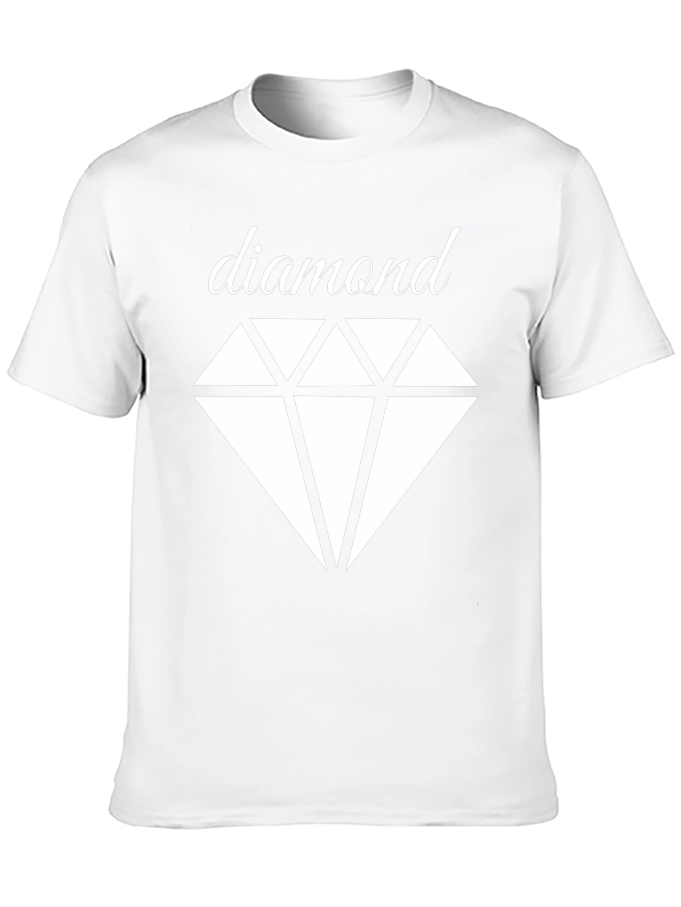 Diamond Graphic Tee - Classic Black Cotton T-Shirt