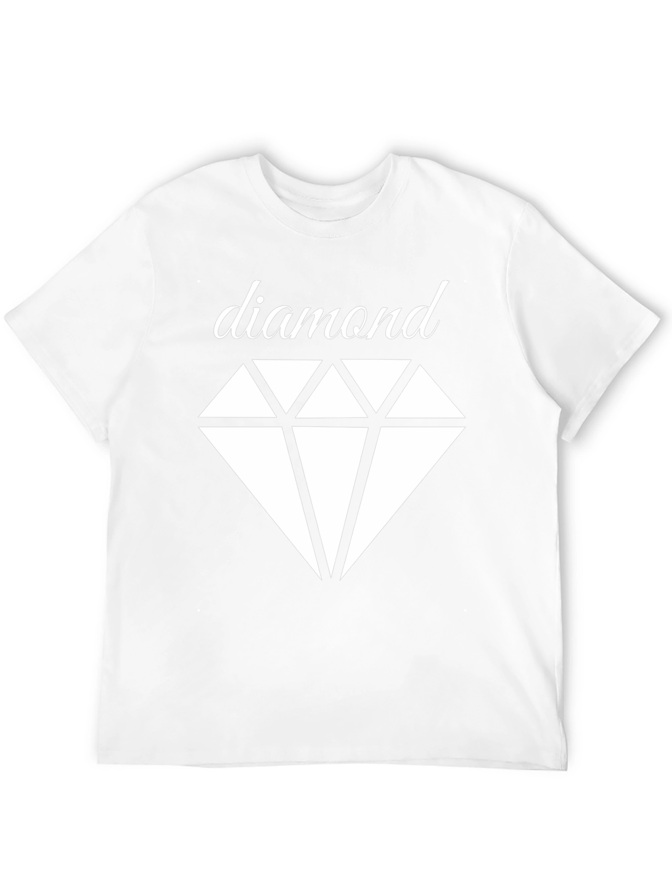 Diamond Graphic Tee - Classic Black Cotton T-Shirt