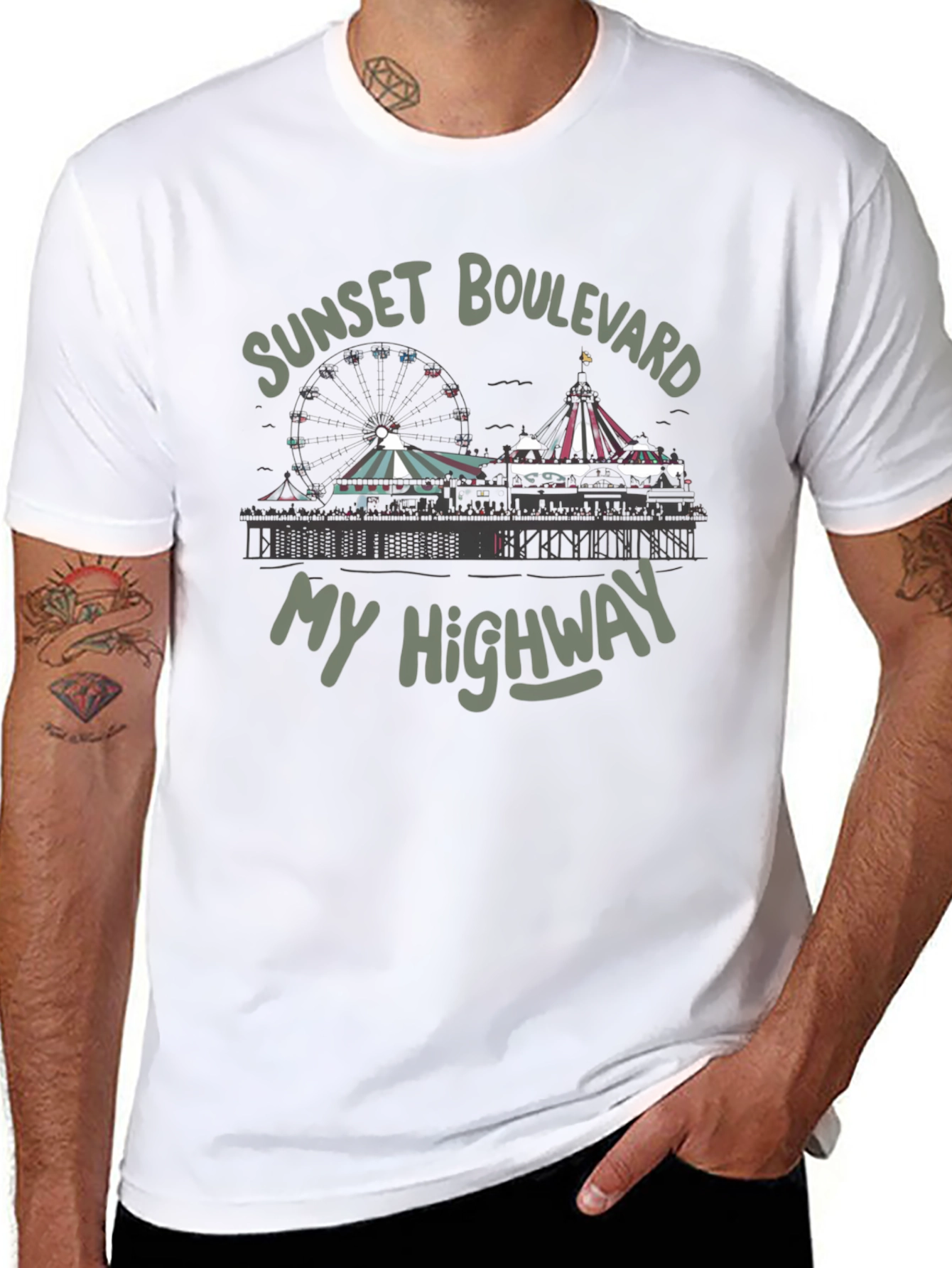Sunset Boulevard Tee - My Highway Black T-Shirt
