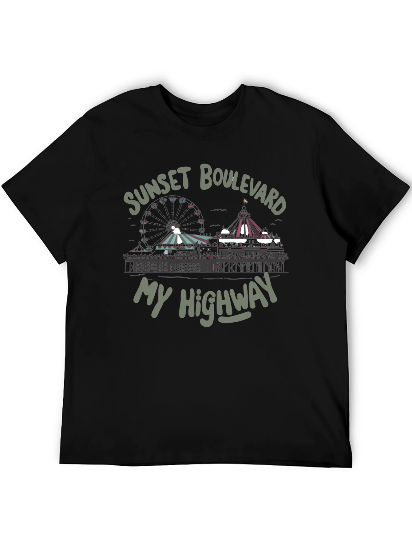 Sunset Boulevard Tee - My Highway Black T-Shirt