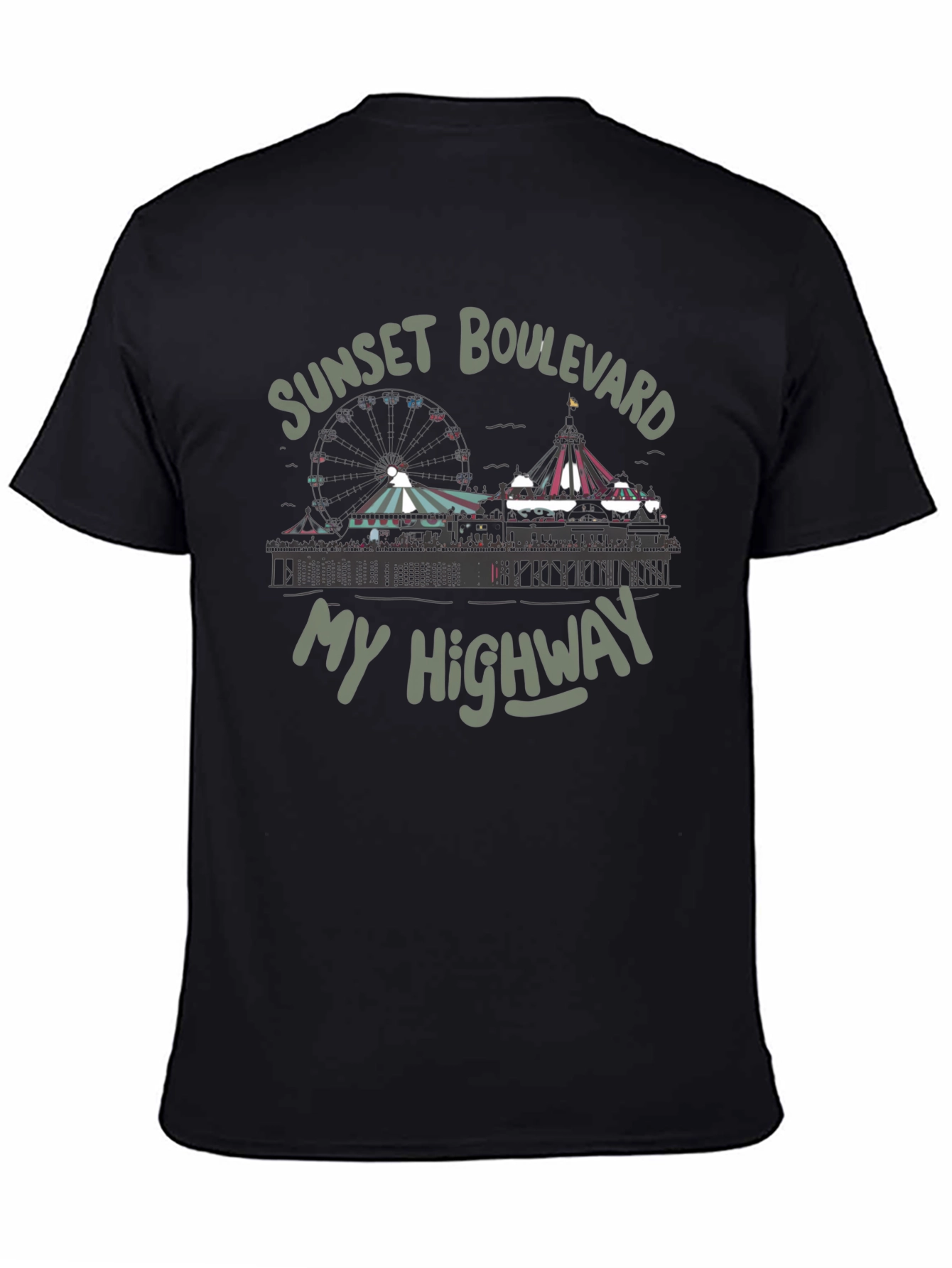 Sunset Boulevard Tee - My Highway Black T-Shirt