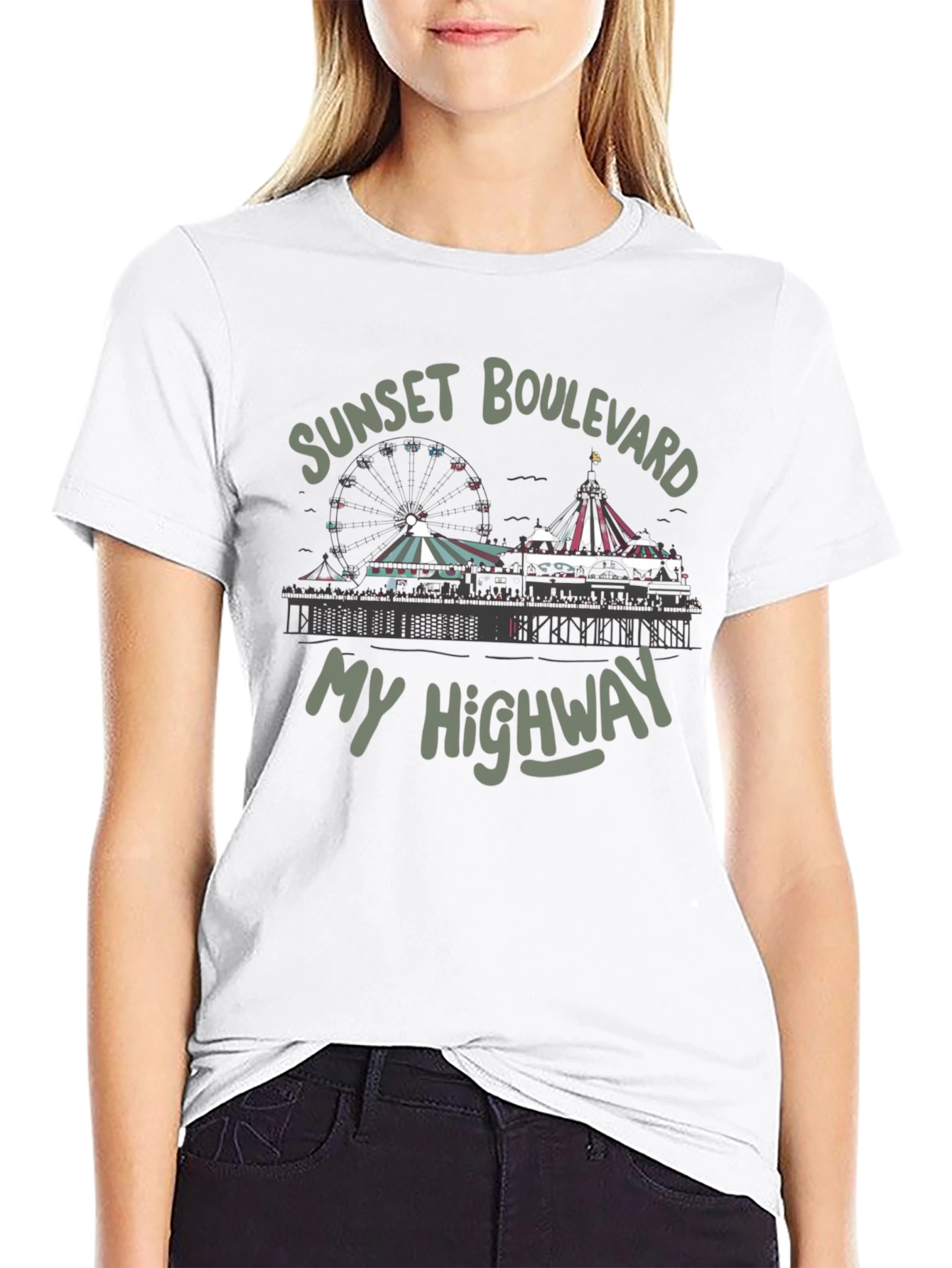 Sunset Boulevard Tee - My Highway Black T-Shirt