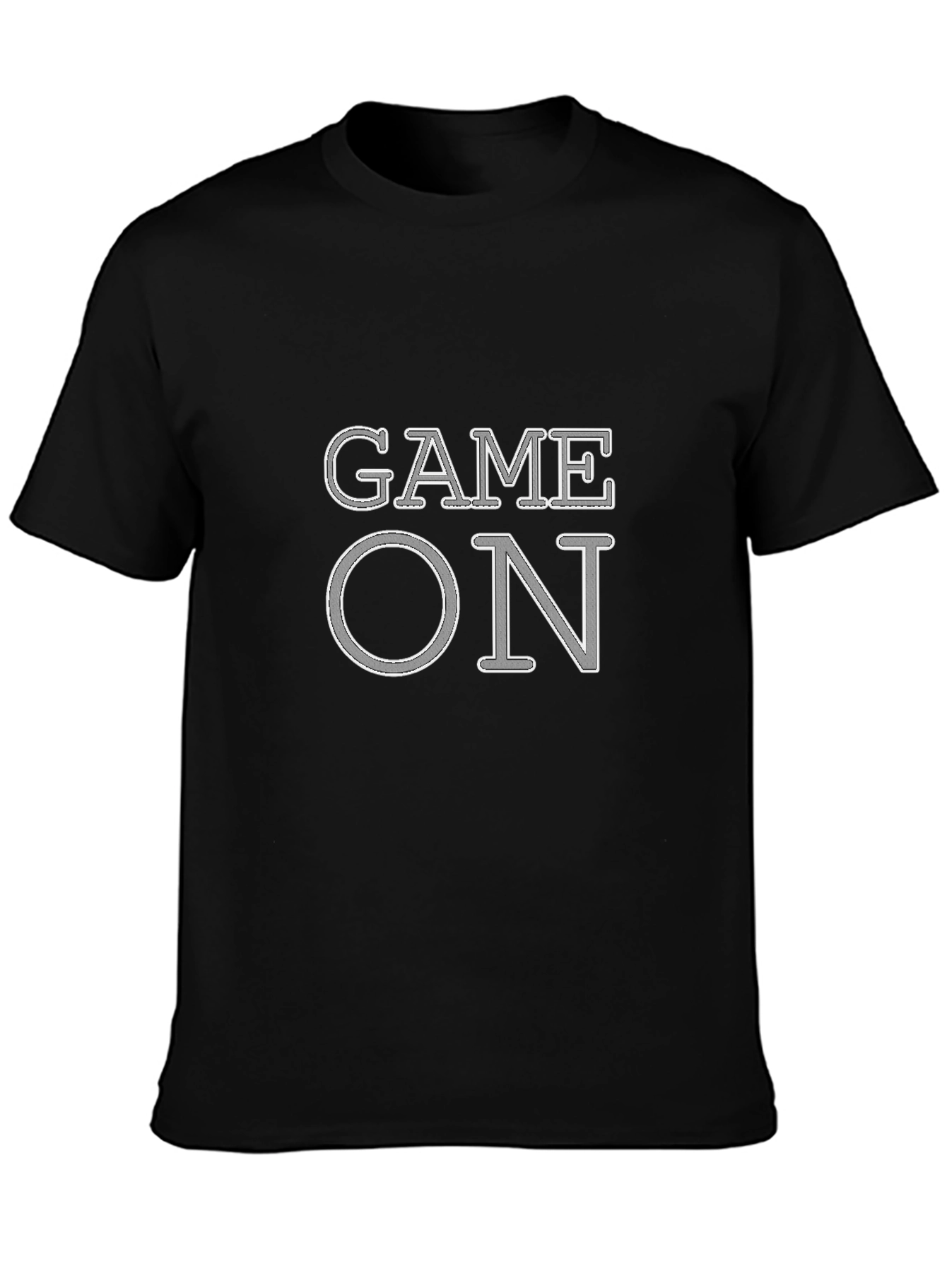 Game On Graphic Tee - Black Cotton T-Shirt