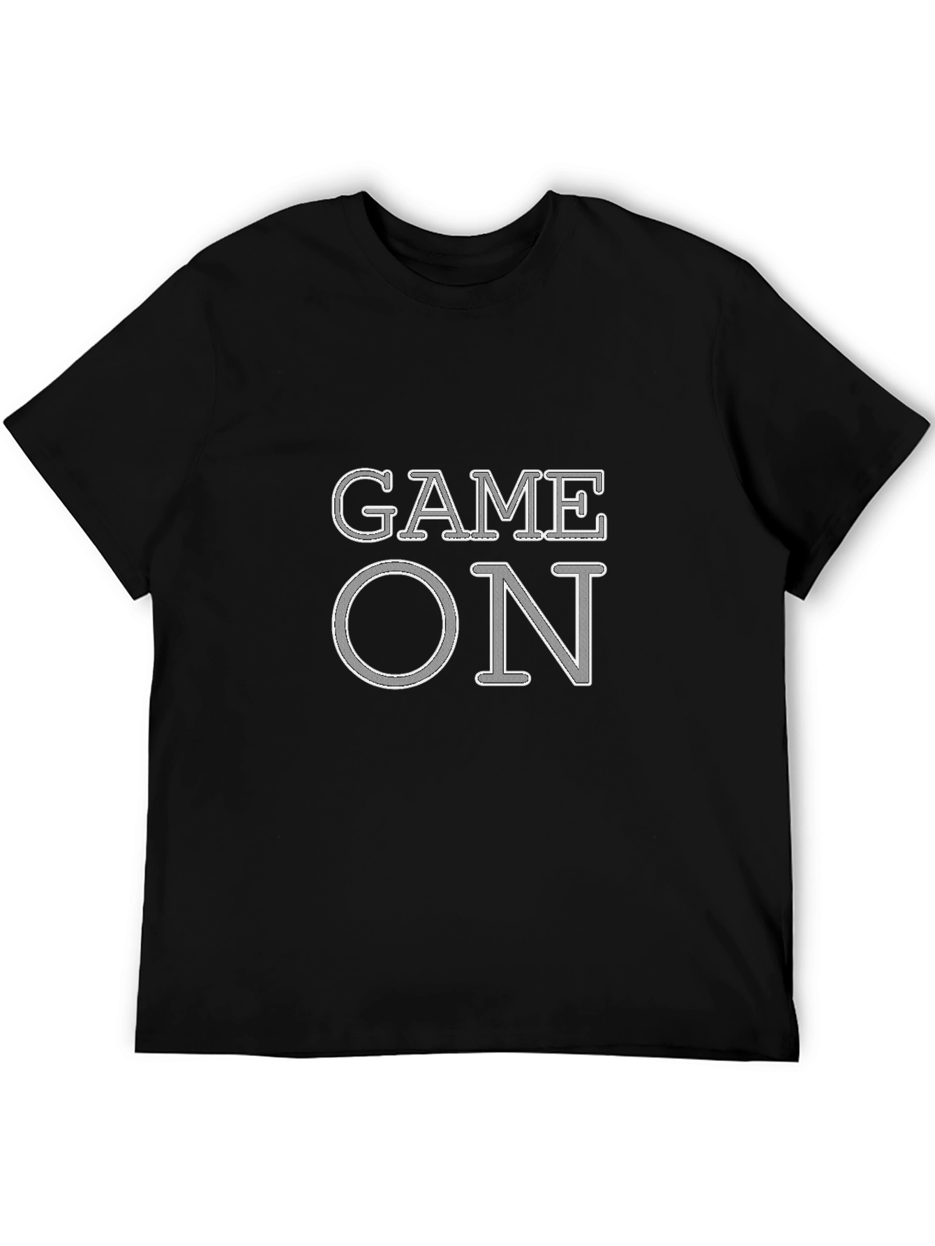 Game On Graphic Tee - Black Cotton T-Shirt