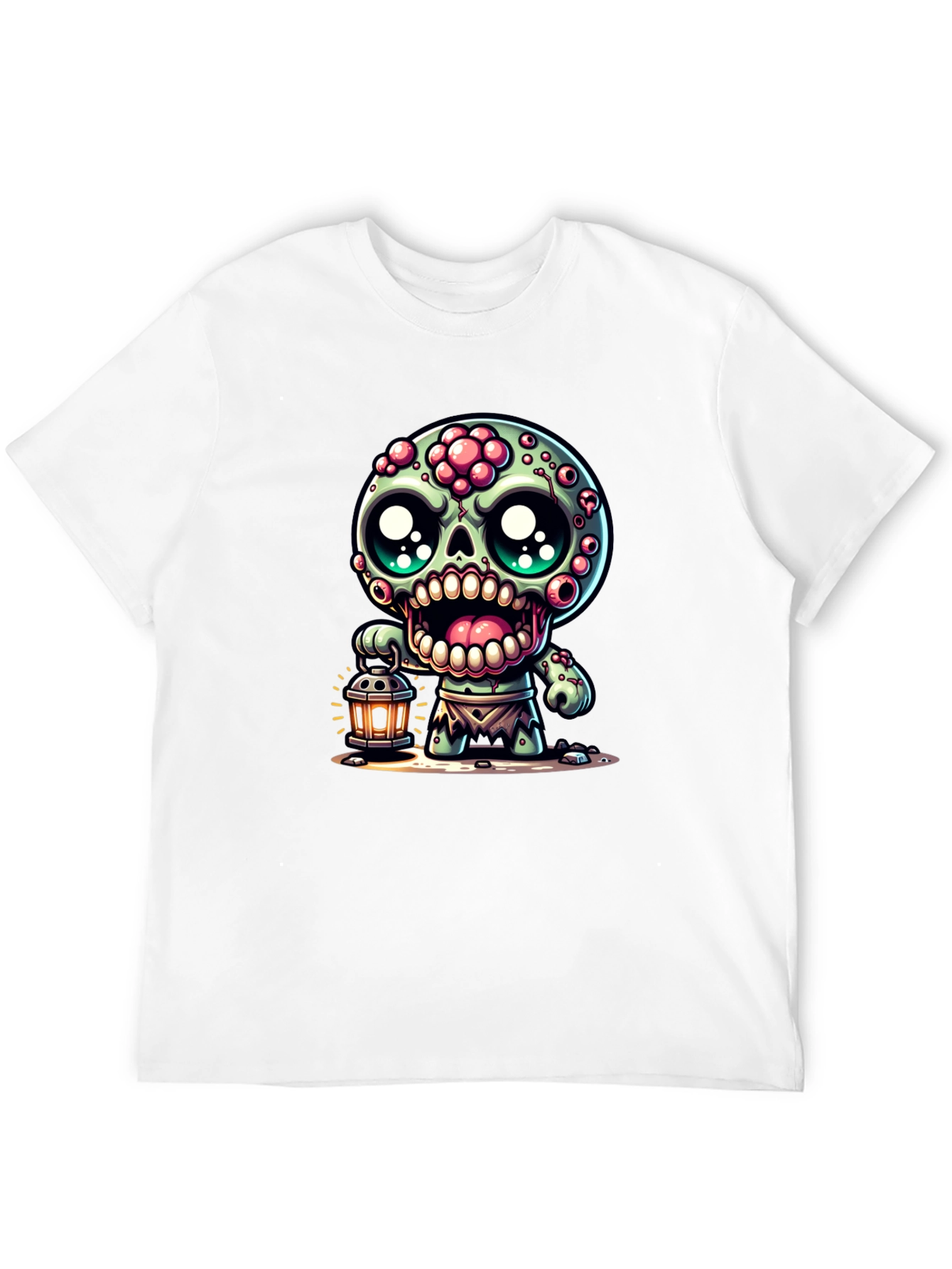 Zombie Lantern Tee - Spooky Cute Graphic T-Shirt