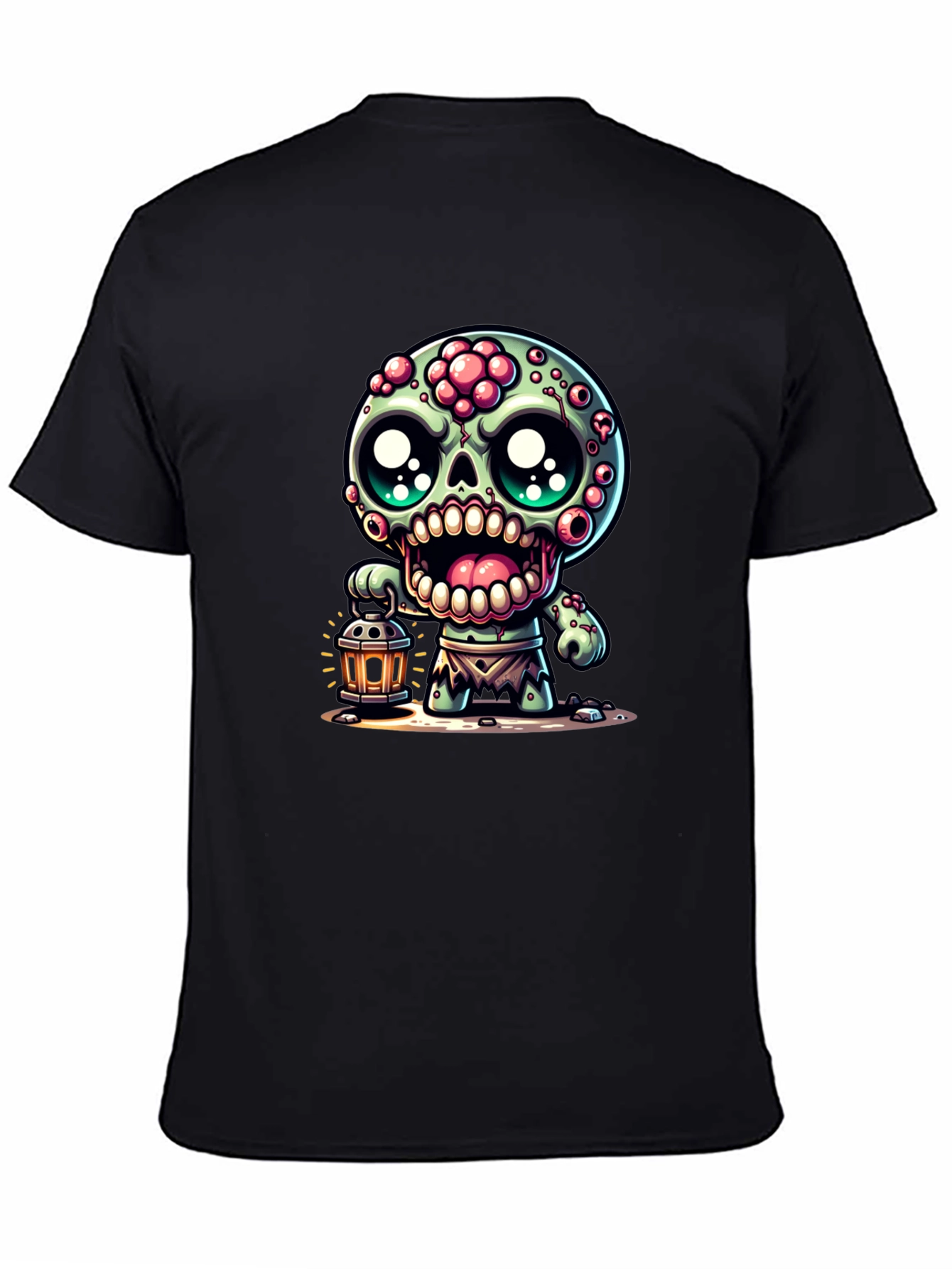 Zombie Lantern Tee - Spooky Cute Graphic T-Shirt