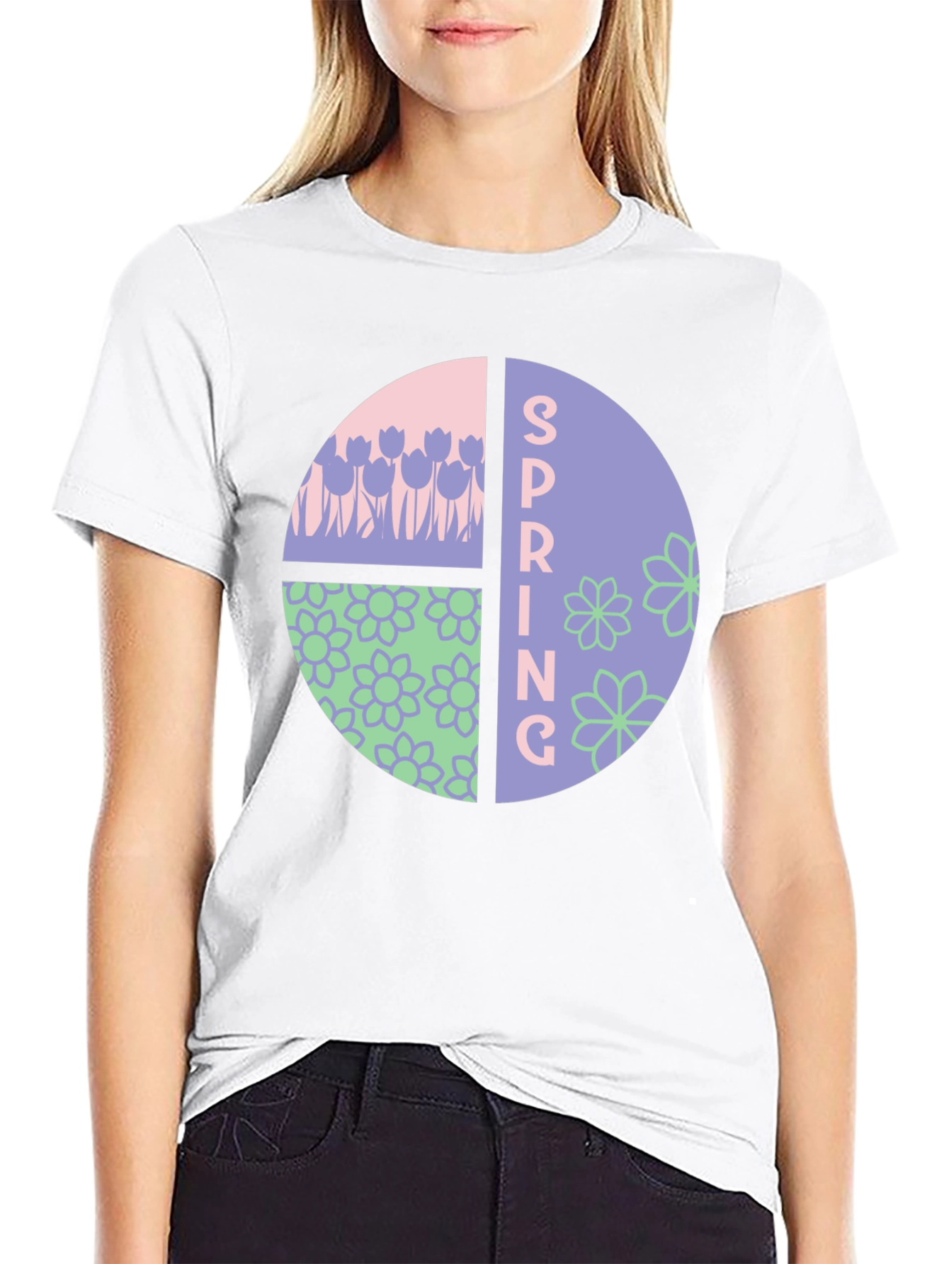 Spring Floral Graphic T-Shirt
