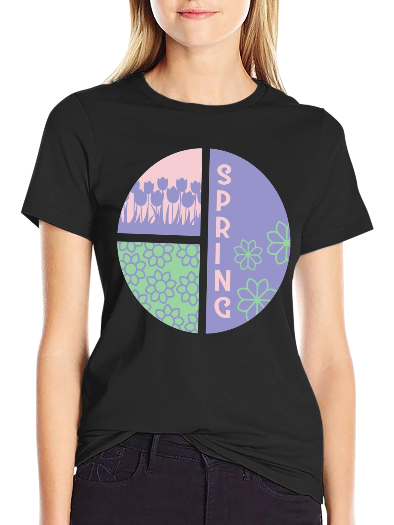 Spring Floral Graphic T-Shirt