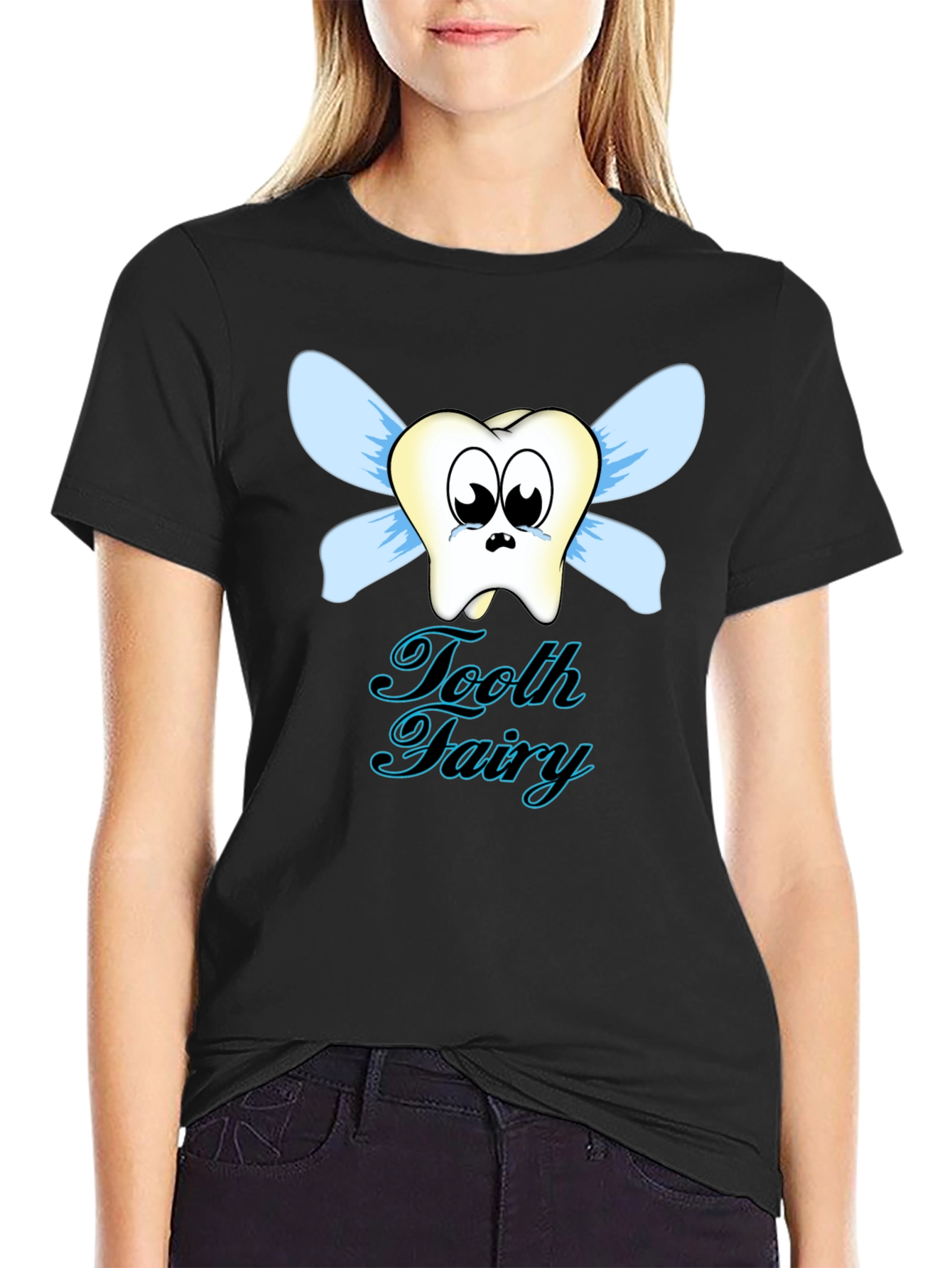 Tooth Fairy Graphic Tee - Whimsical Cartoon Dental T-Shirt
