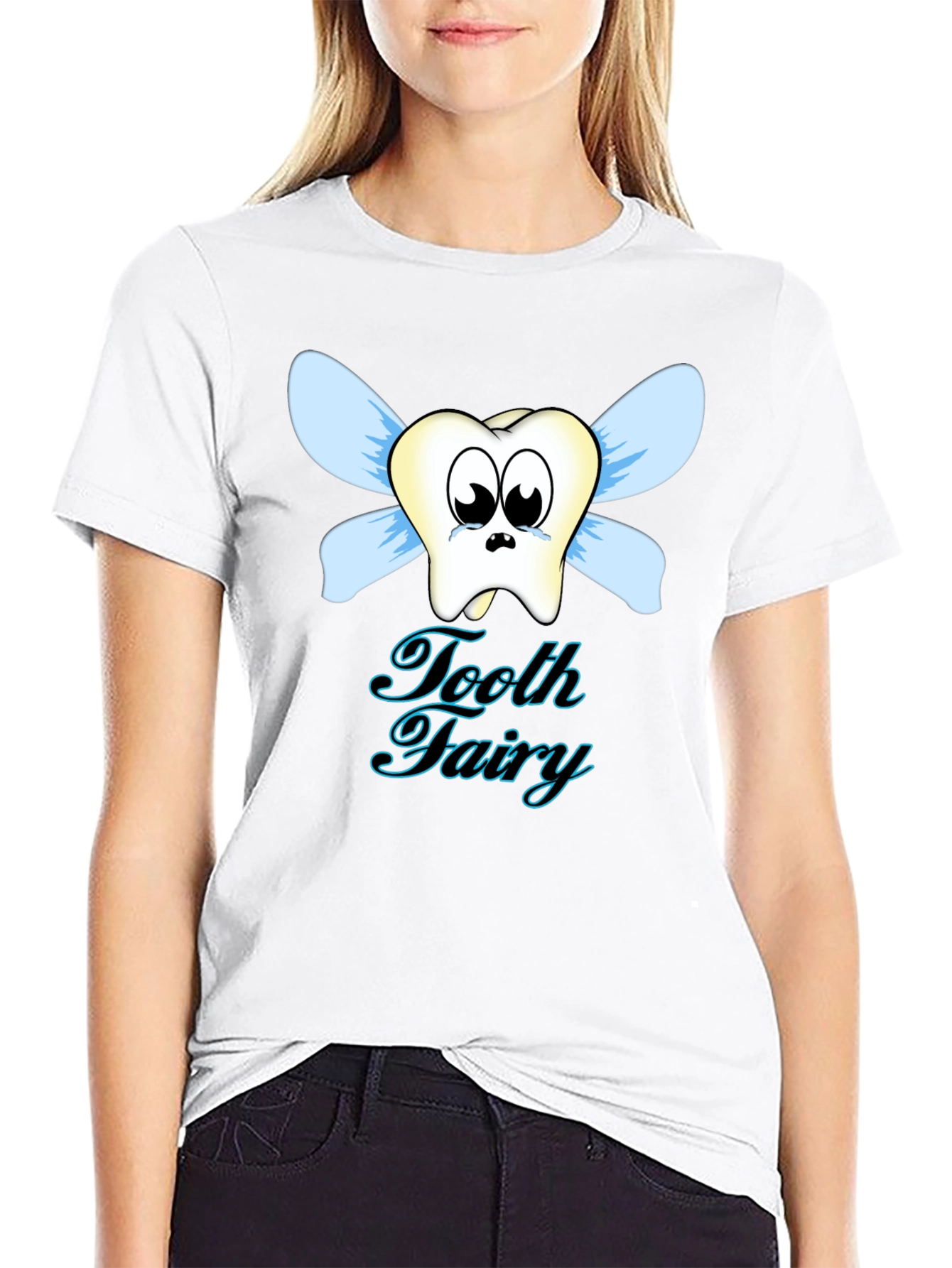 Tooth Fairy Graphic Tee - Whimsical Cartoon Dental T-Shirt