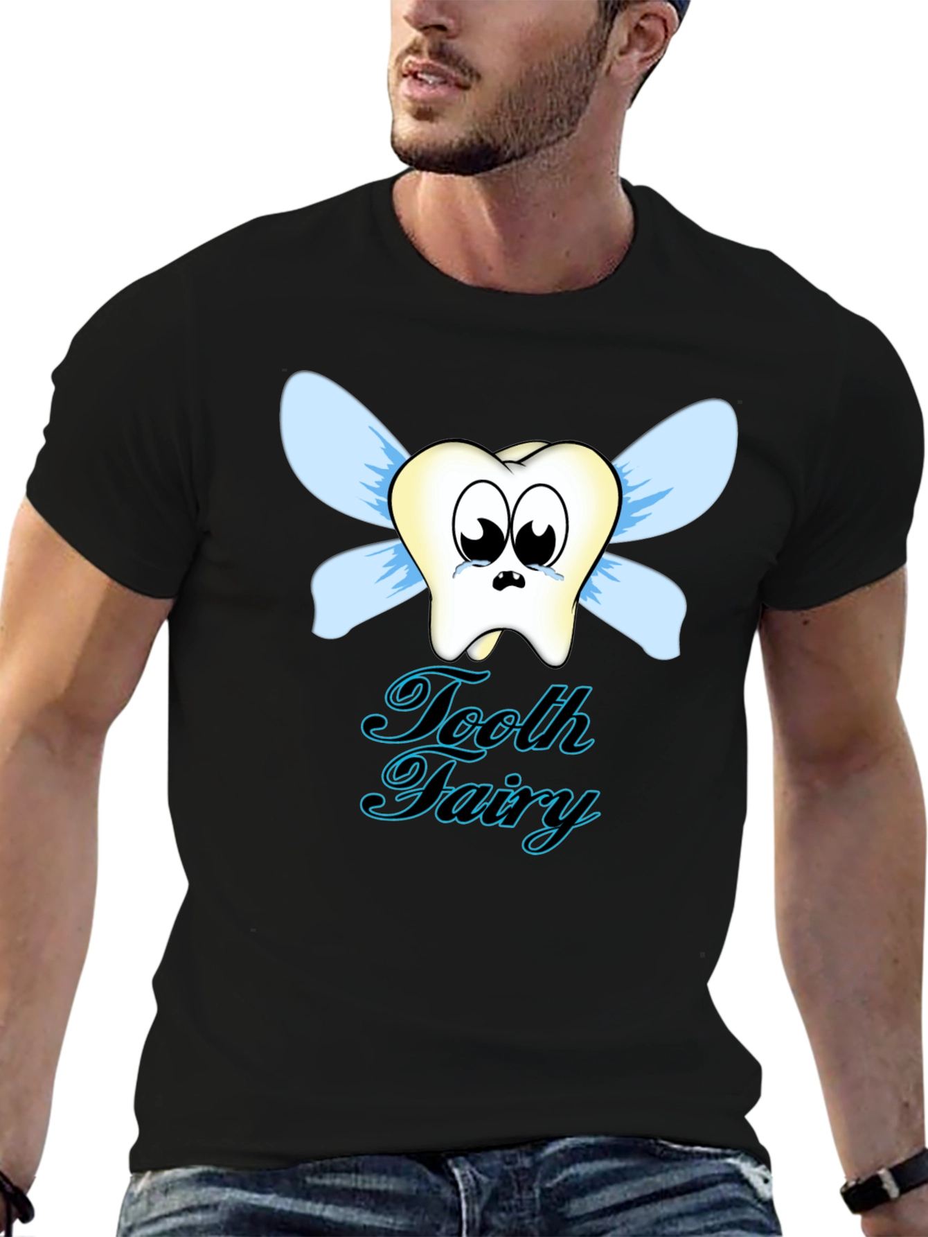 Tooth Fairy Graphic Tee - Whimsical Cartoon Dental T-Shirt