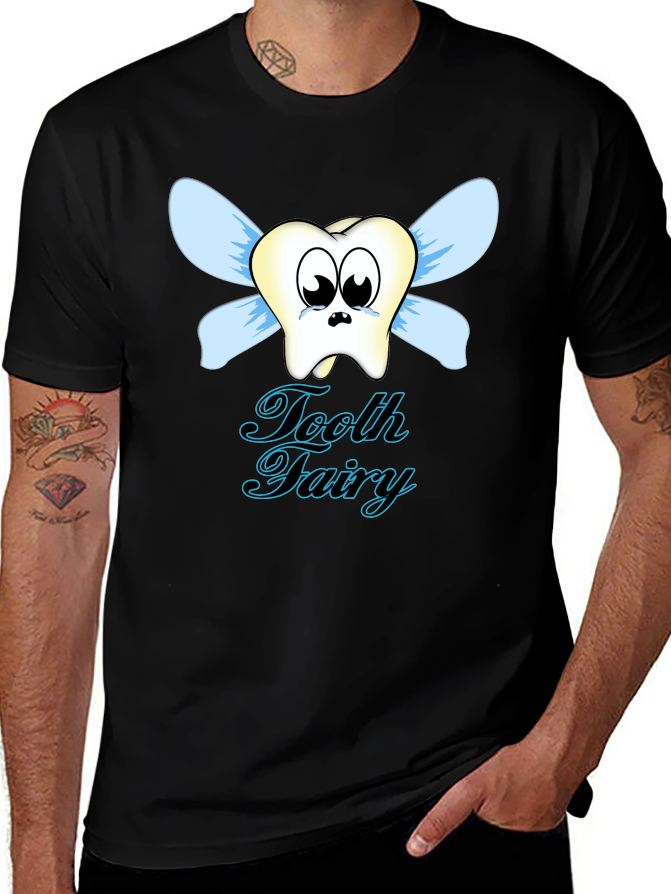 Tooth Fairy Graphic Tee - Whimsical Cartoon Dental T-Shirt