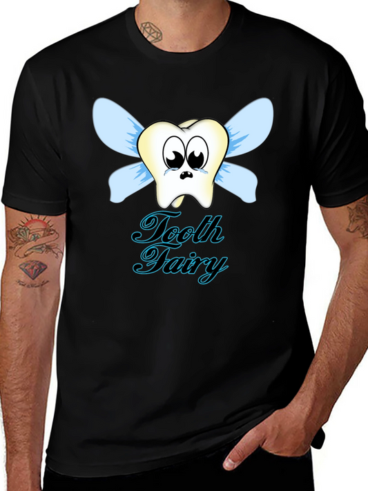 Tooth Fairy Graphic Tee - Whimsical Cartoon Dental T-Shirt