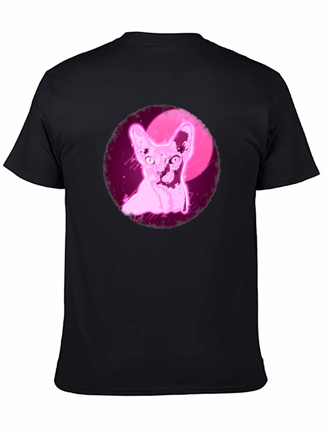 Sphynx Cat T-Shirt - Retro Pink
