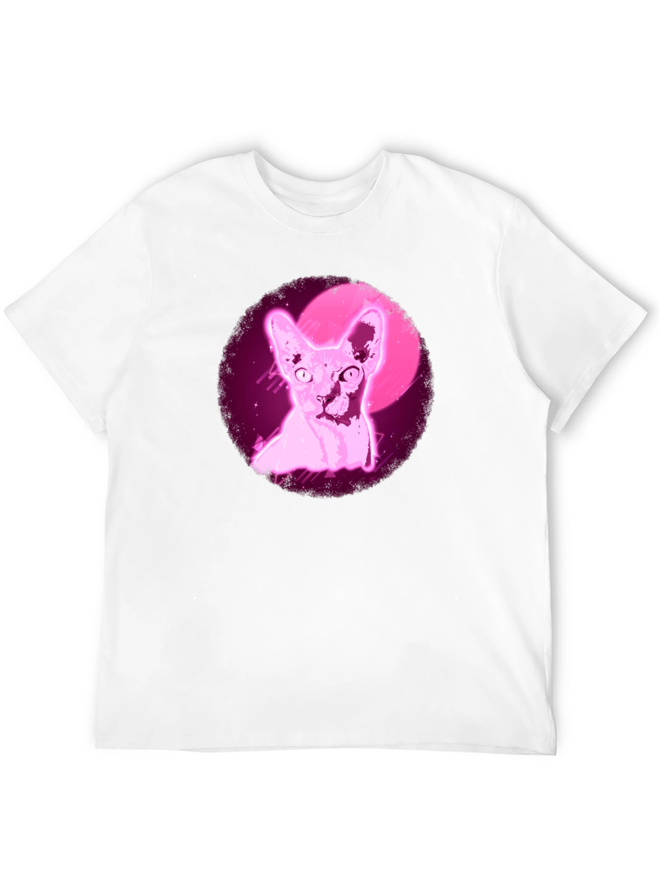 Sphynx Cat T-Shirt - Retro Pink