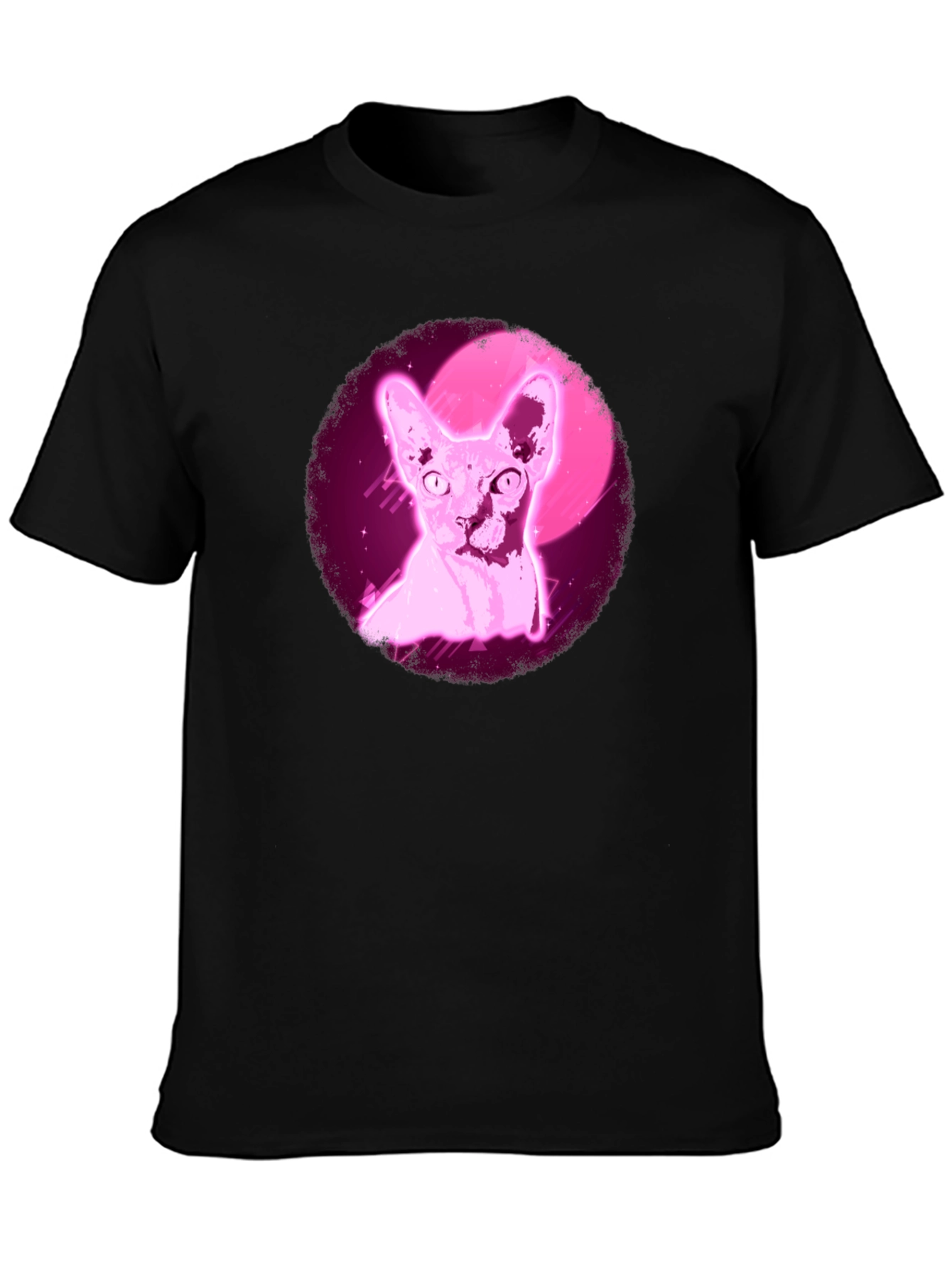 Sphynx Cat T-Shirt - Retro Pink