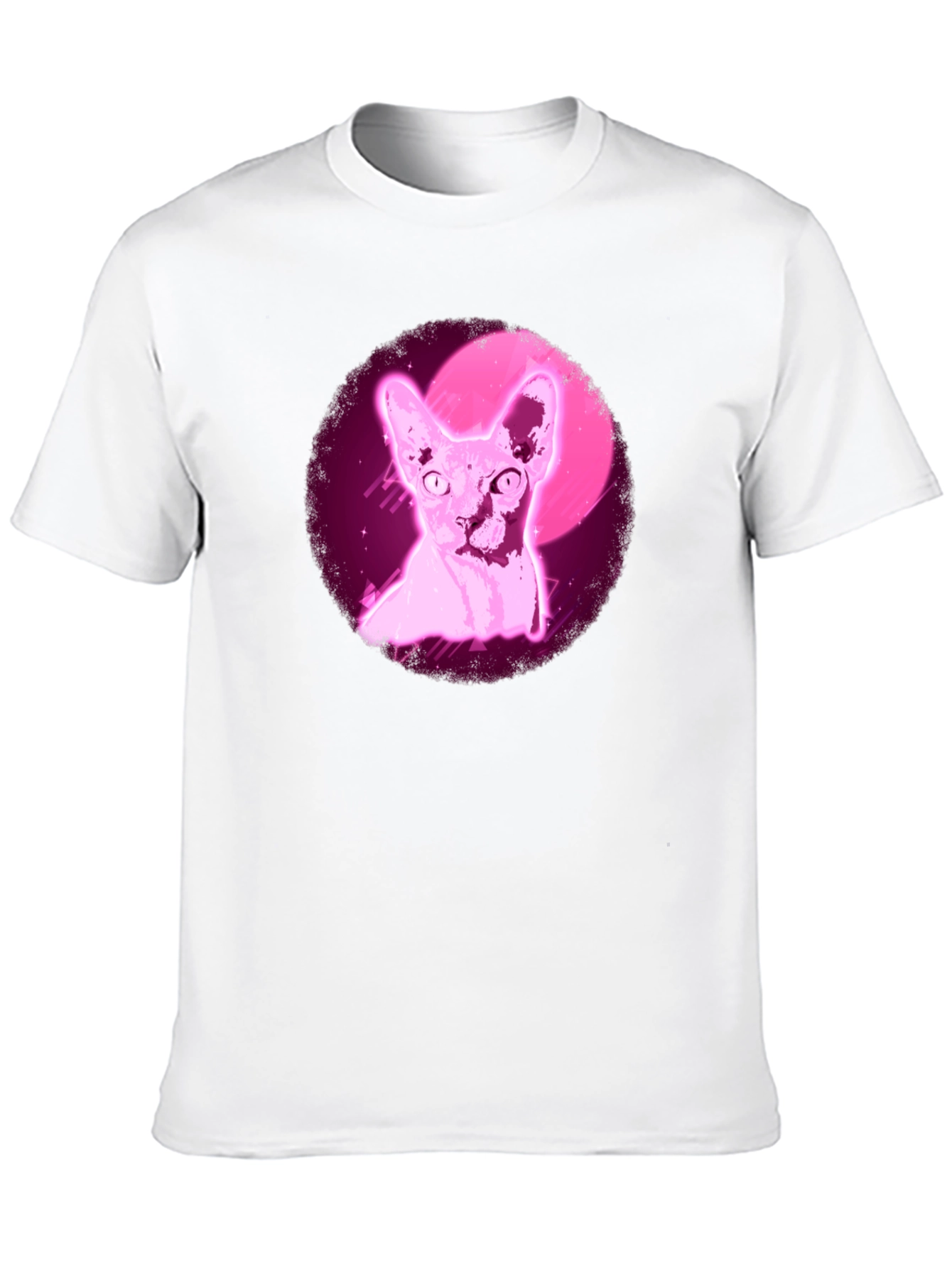 Sphynx Cat T-Shirt - Retro Pink