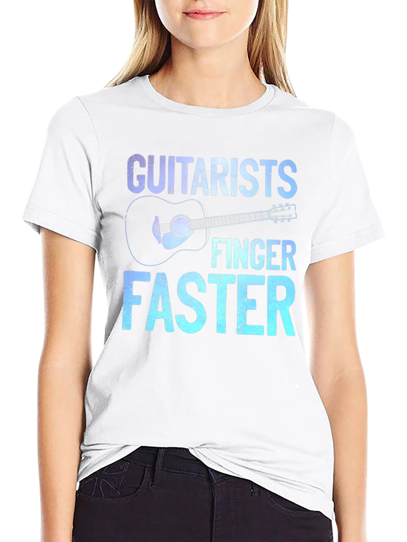 Guitarist Finger Faster Graphic T-Shirt - Music Lover Tee