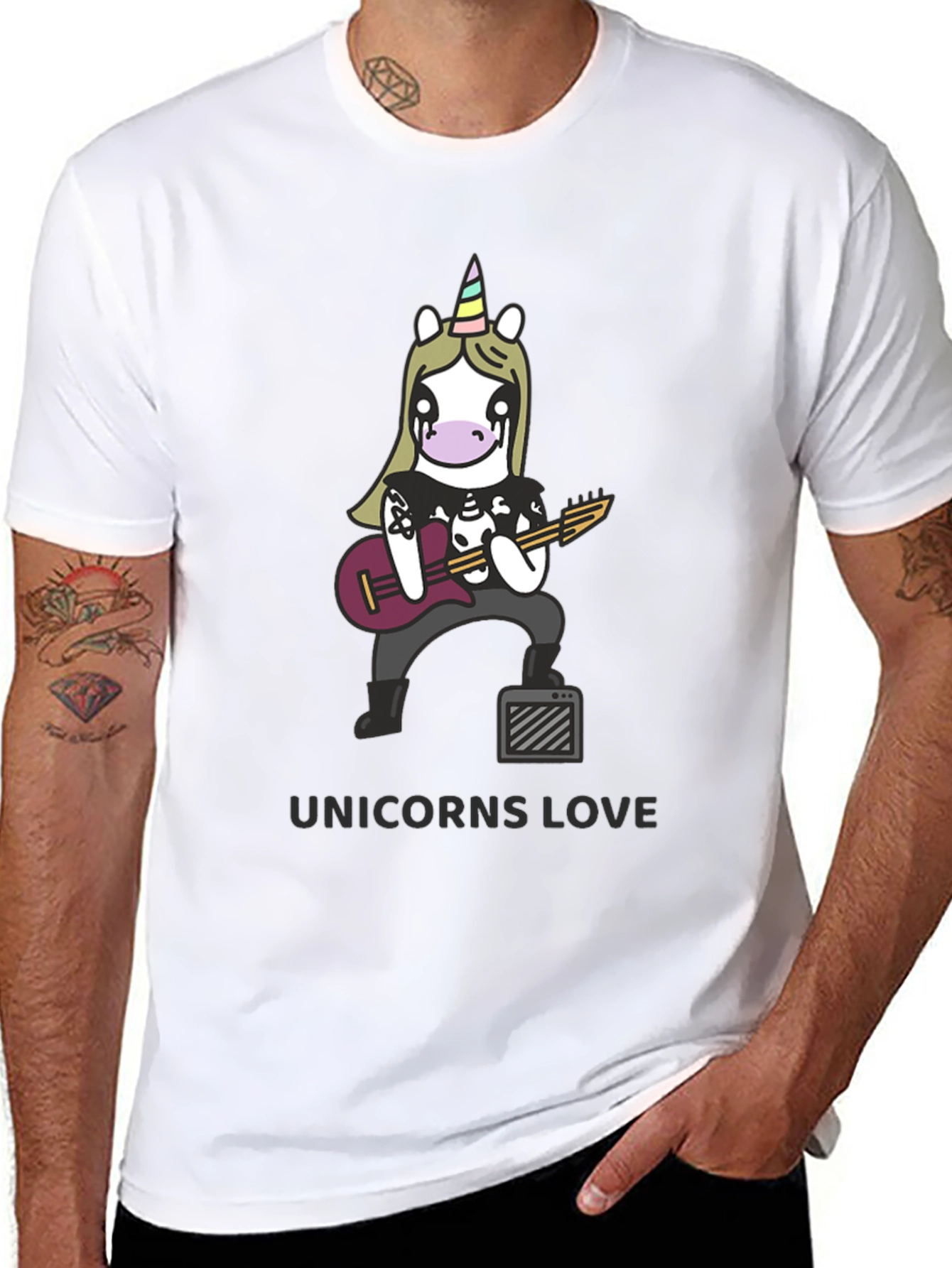 Unicorns Love Black T-Shirt