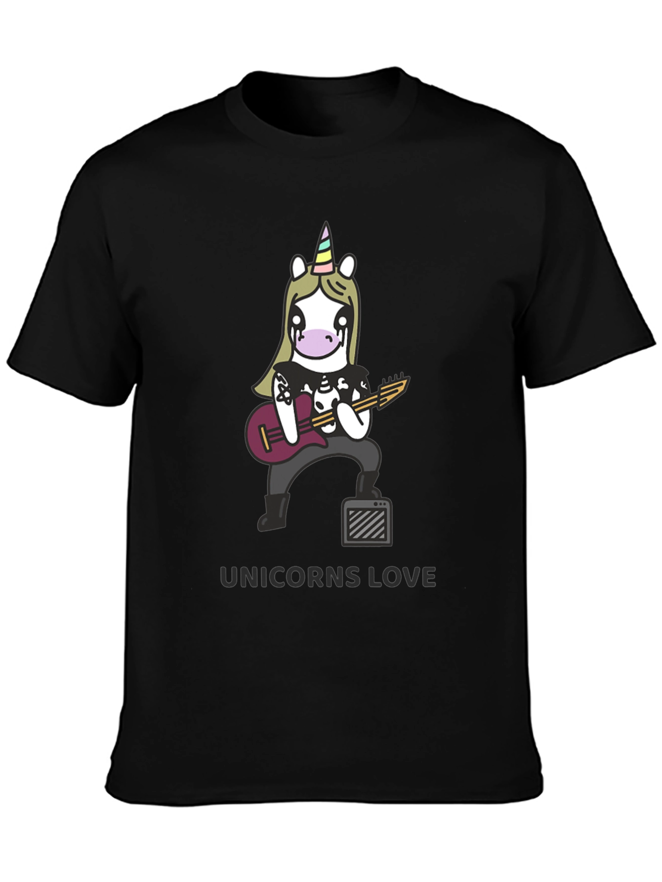 Unicorns Love Black T-Shirt