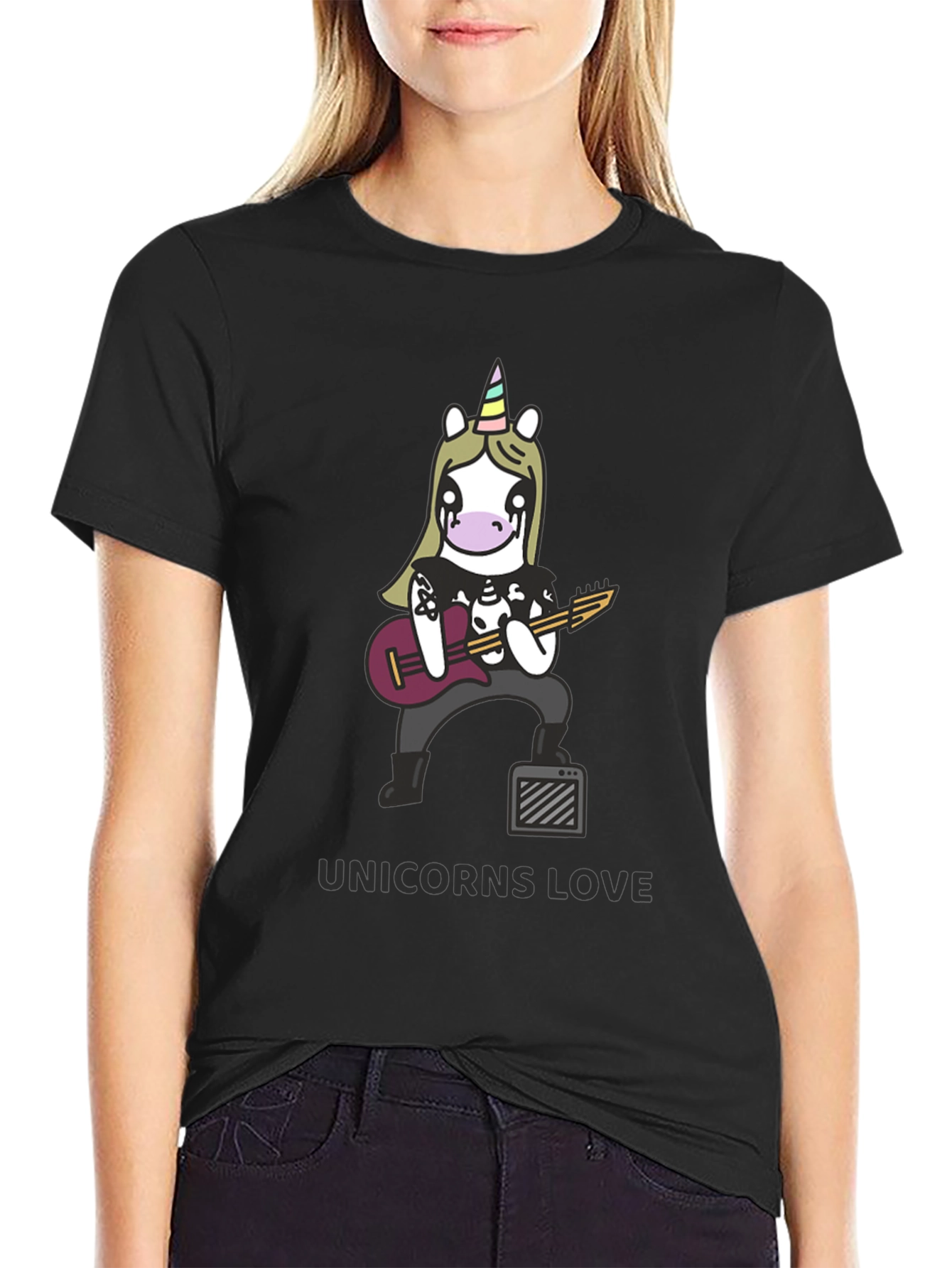 Unicorns Love Black T-Shirt