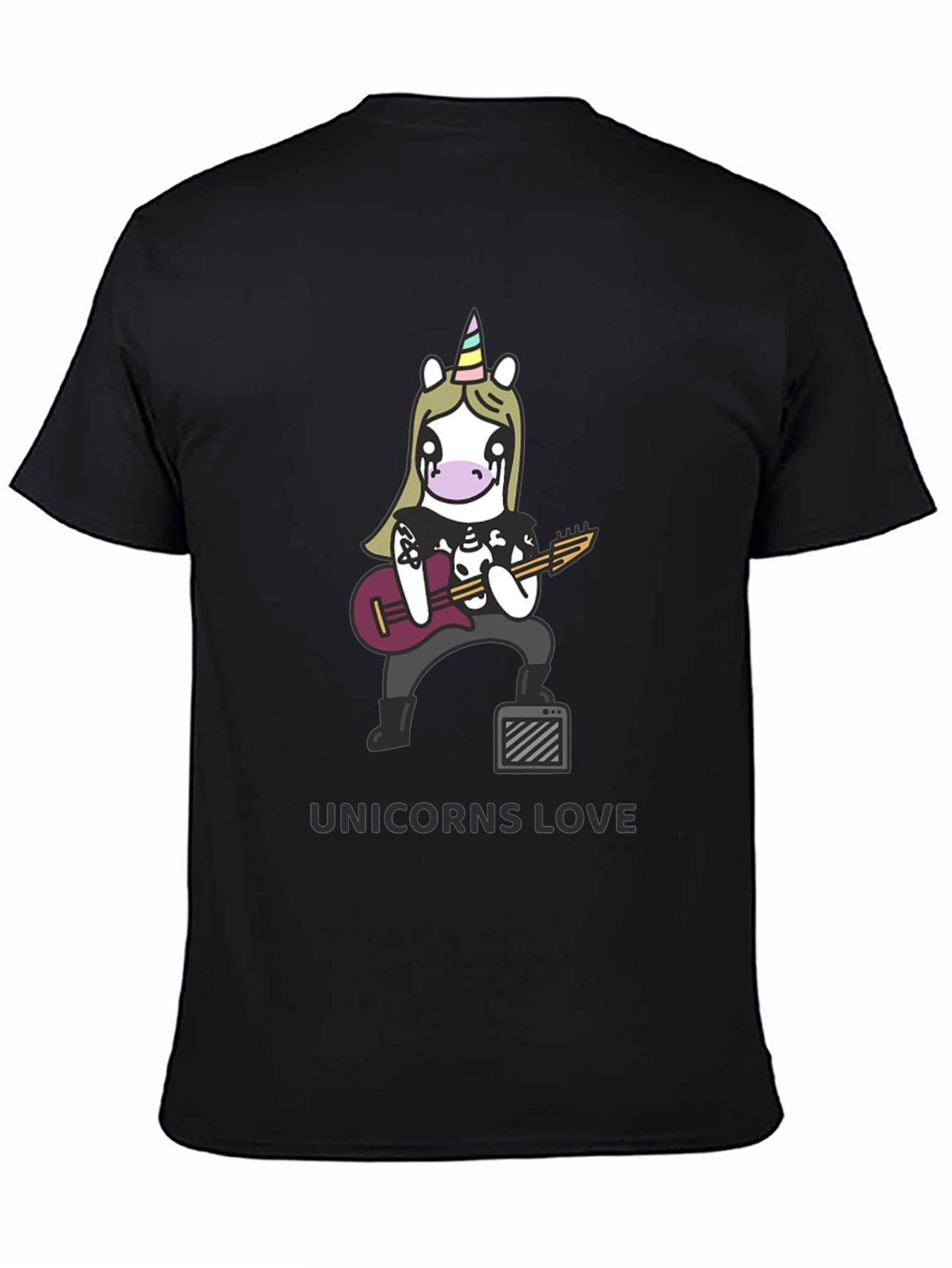 Unicorns Love Black T-Shirt