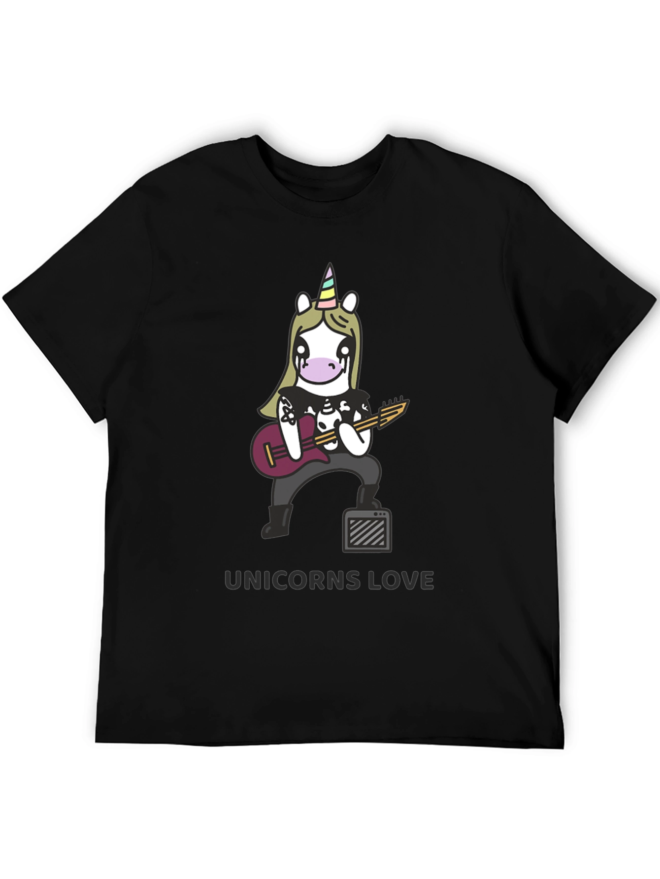 Unicorns Love Black T-Shirt