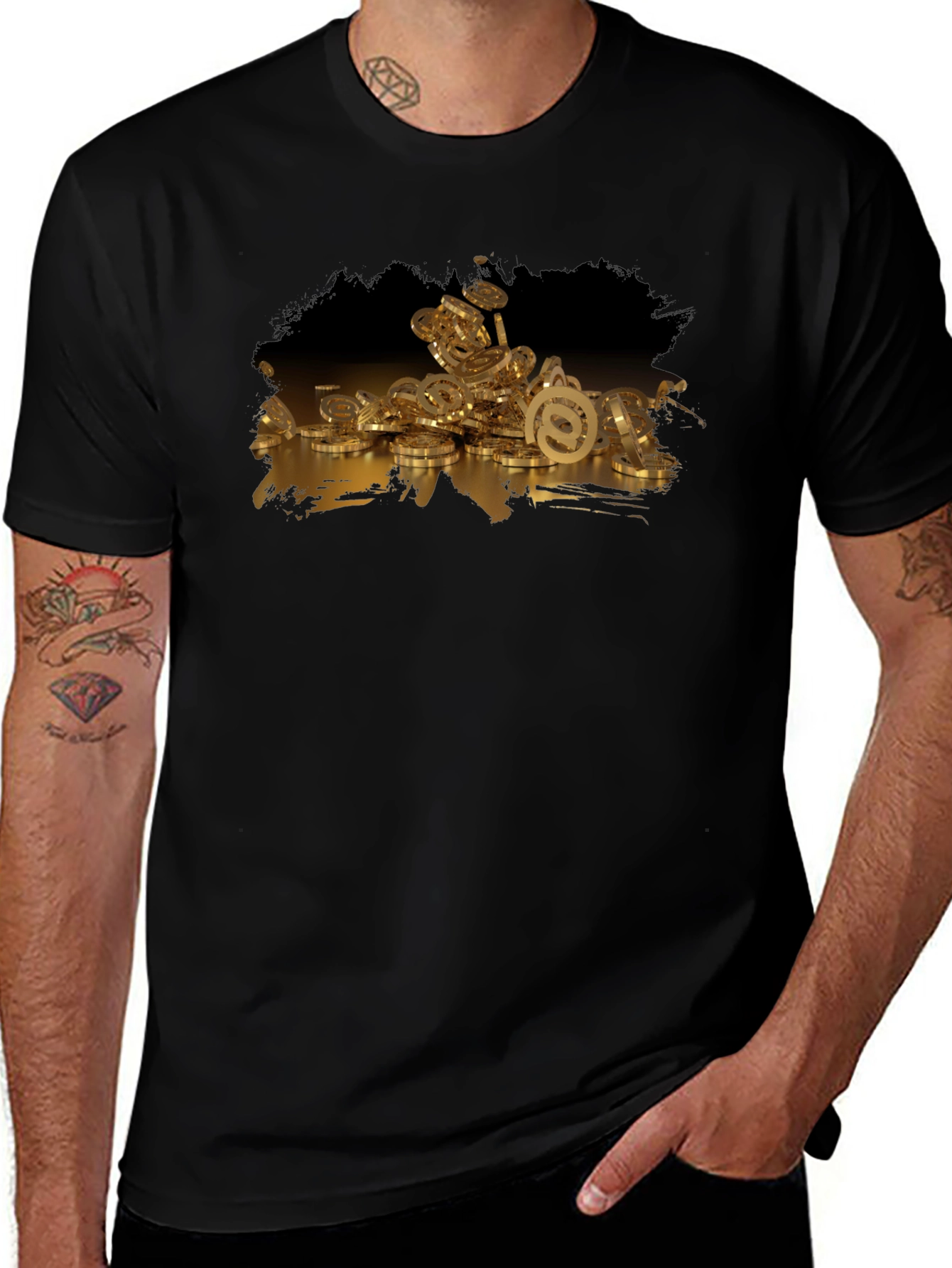 Email Coins Graphic T-Shirt