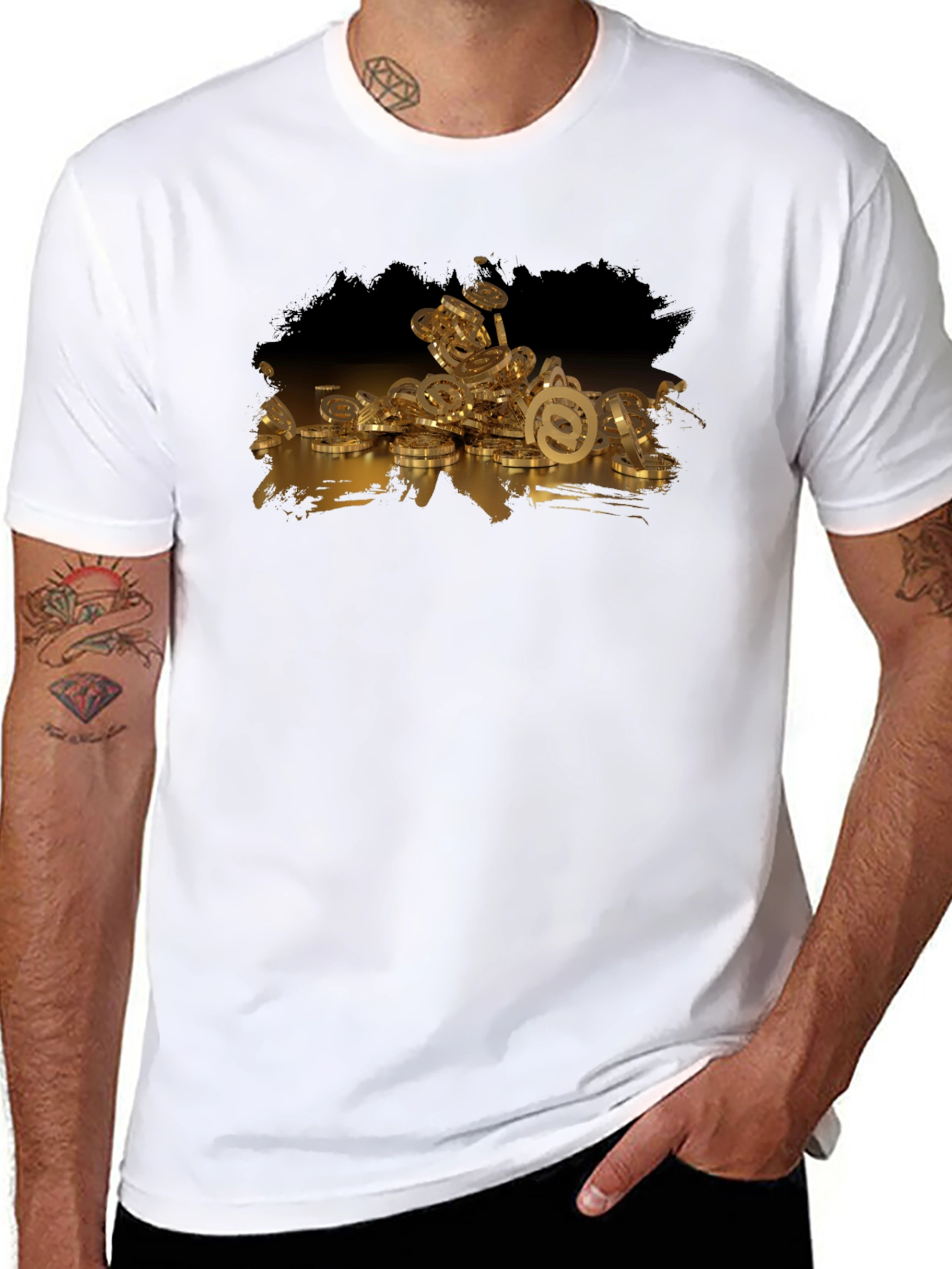 Email Coins Graphic T-Shirt