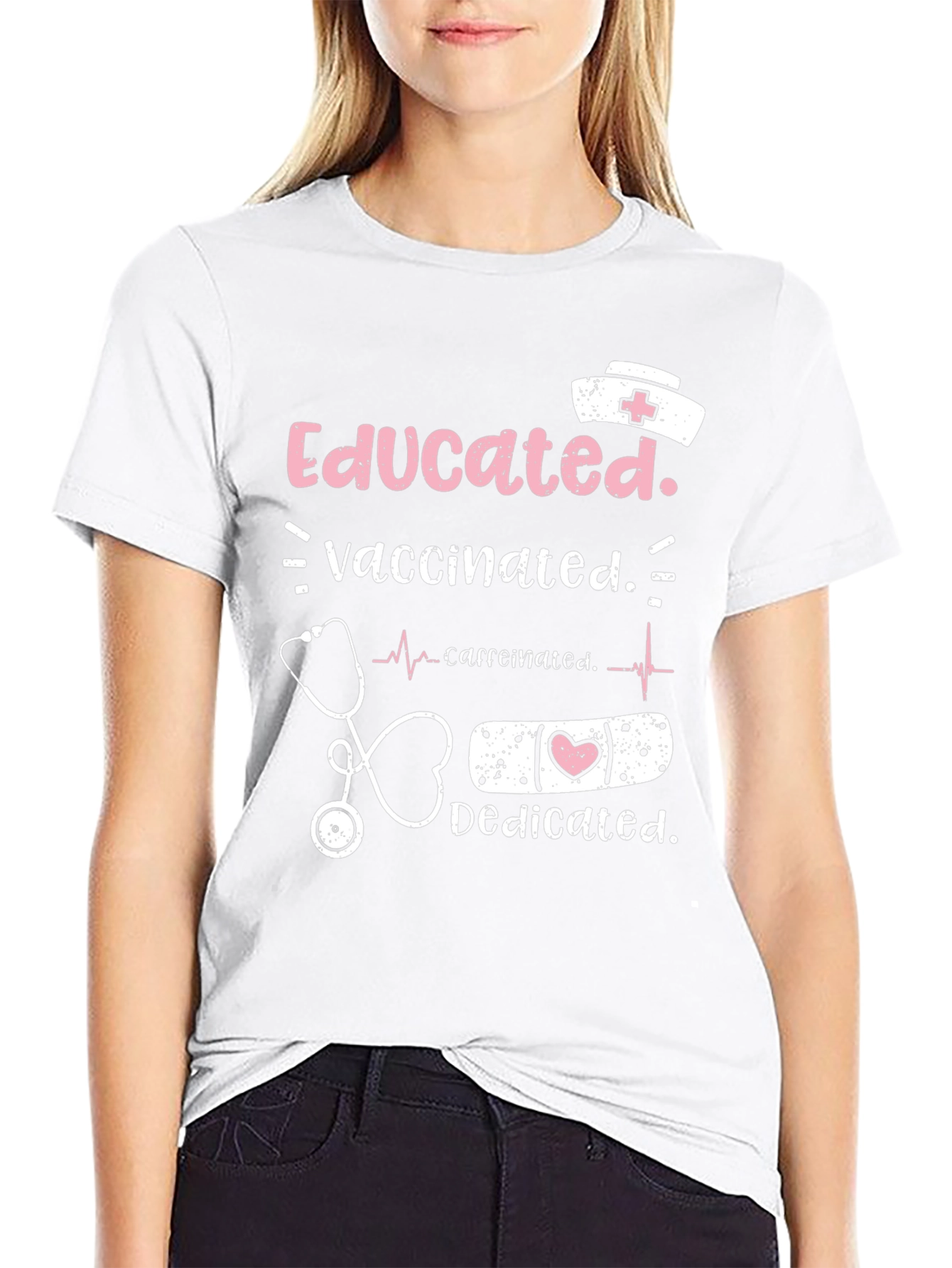 Educated Vaccinated Nurse T-Shirt