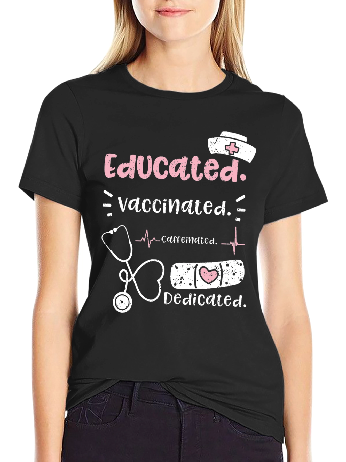 Educated Vaccinated Nurse T-Shirt