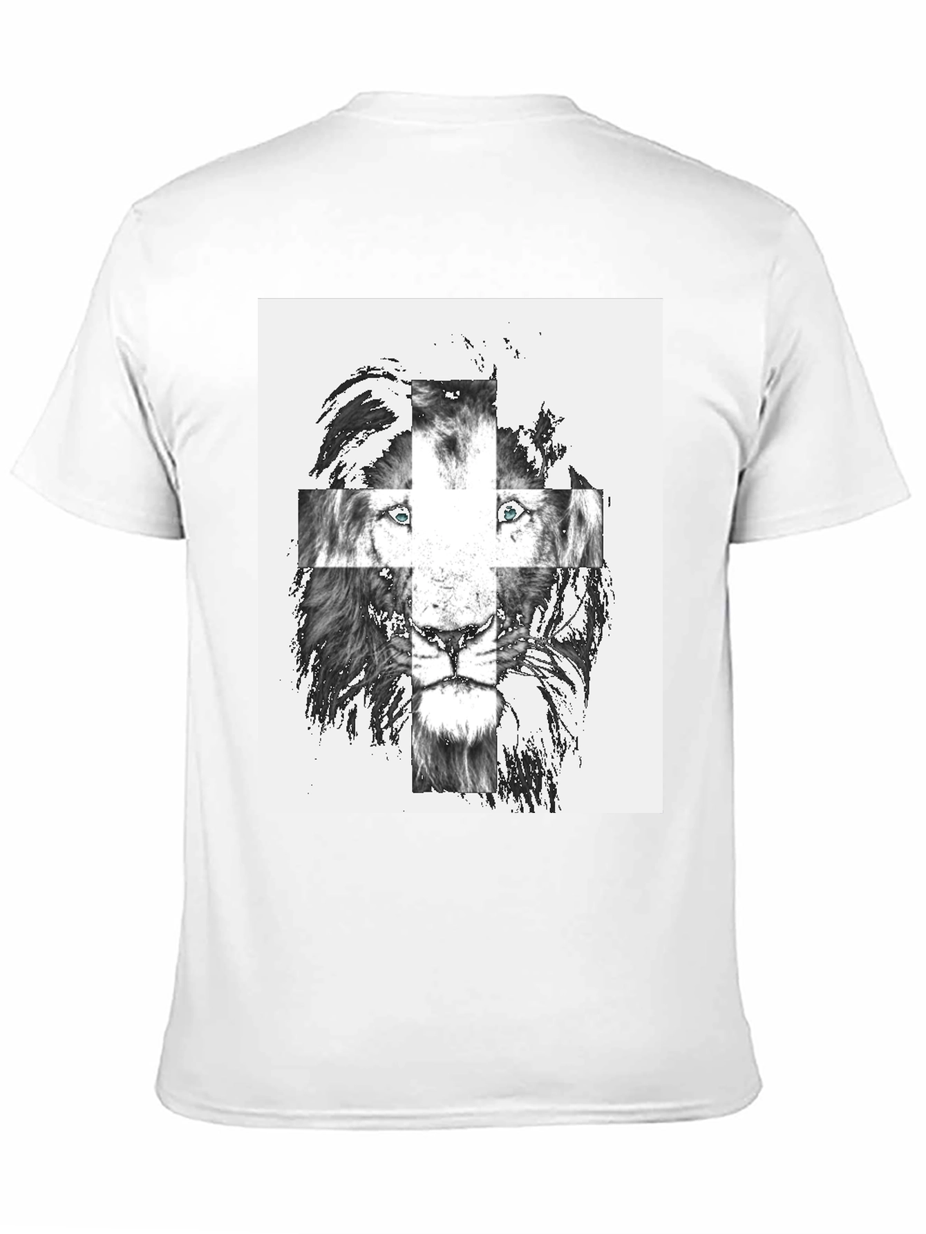 Lion Cross Graphic Tee - Mens Black T-Shirt