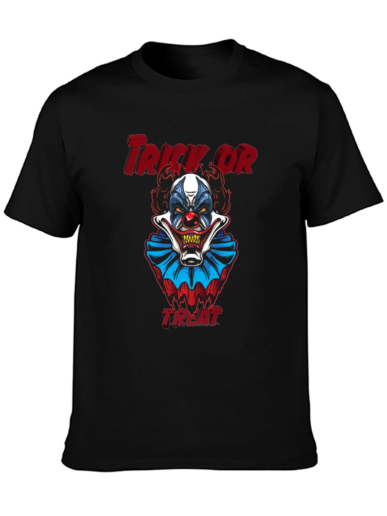 Scary Clown Trick or Treat Halloween Graphic T-Shirt