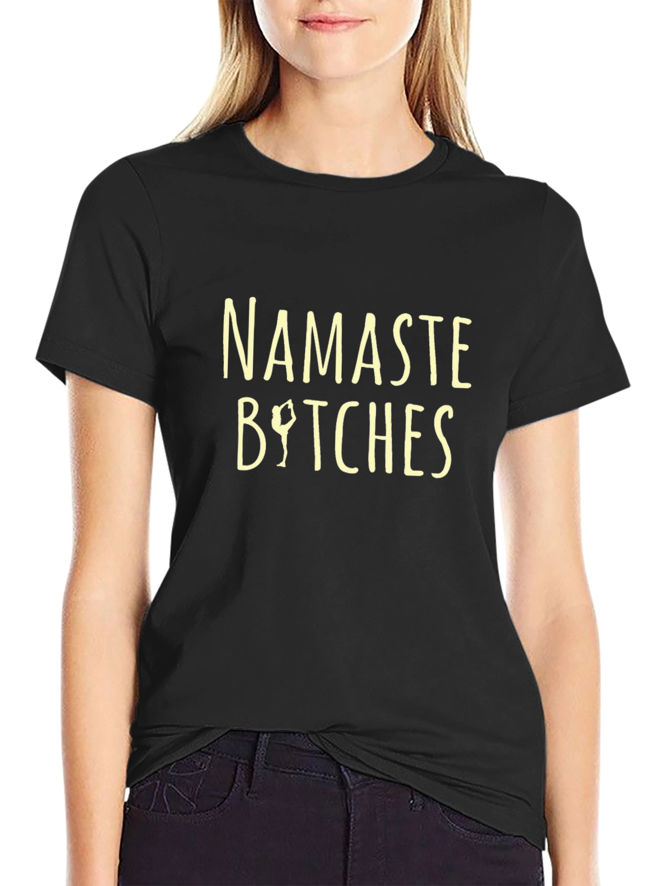 Namaste Bitches Graphic Tee - Yoga Lovers T-Shirt