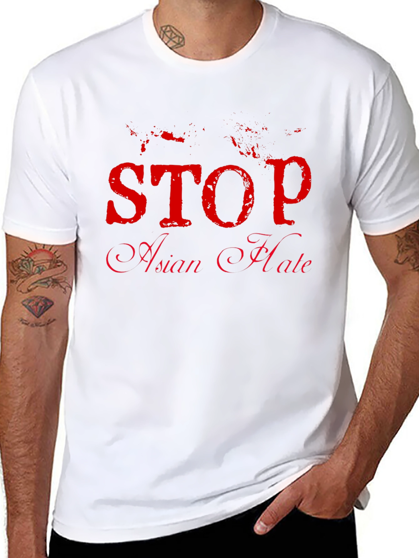 Stop Asian Hate Black T-Shirt